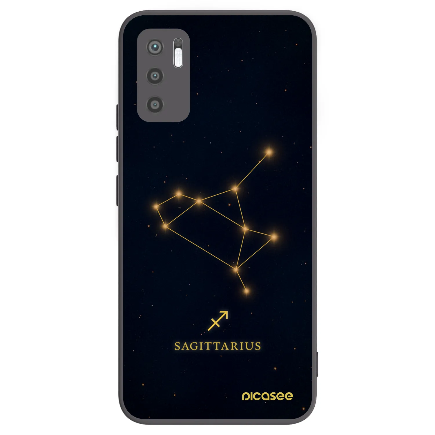 Picasee silikonowe czarne etui na Xiaomi Redmi Note 10 5G - SAGITTARIUS