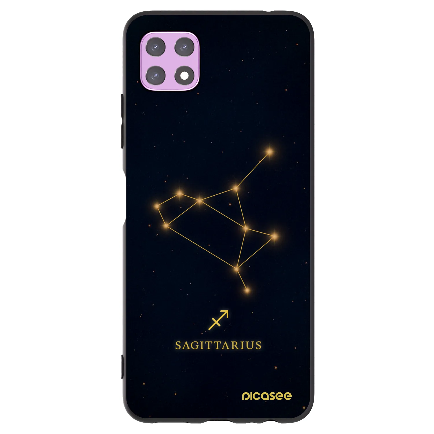 Picasee silikonowe czarne etui na Samsung Galaxy A22 A226B 5G - SAGITTARIUS