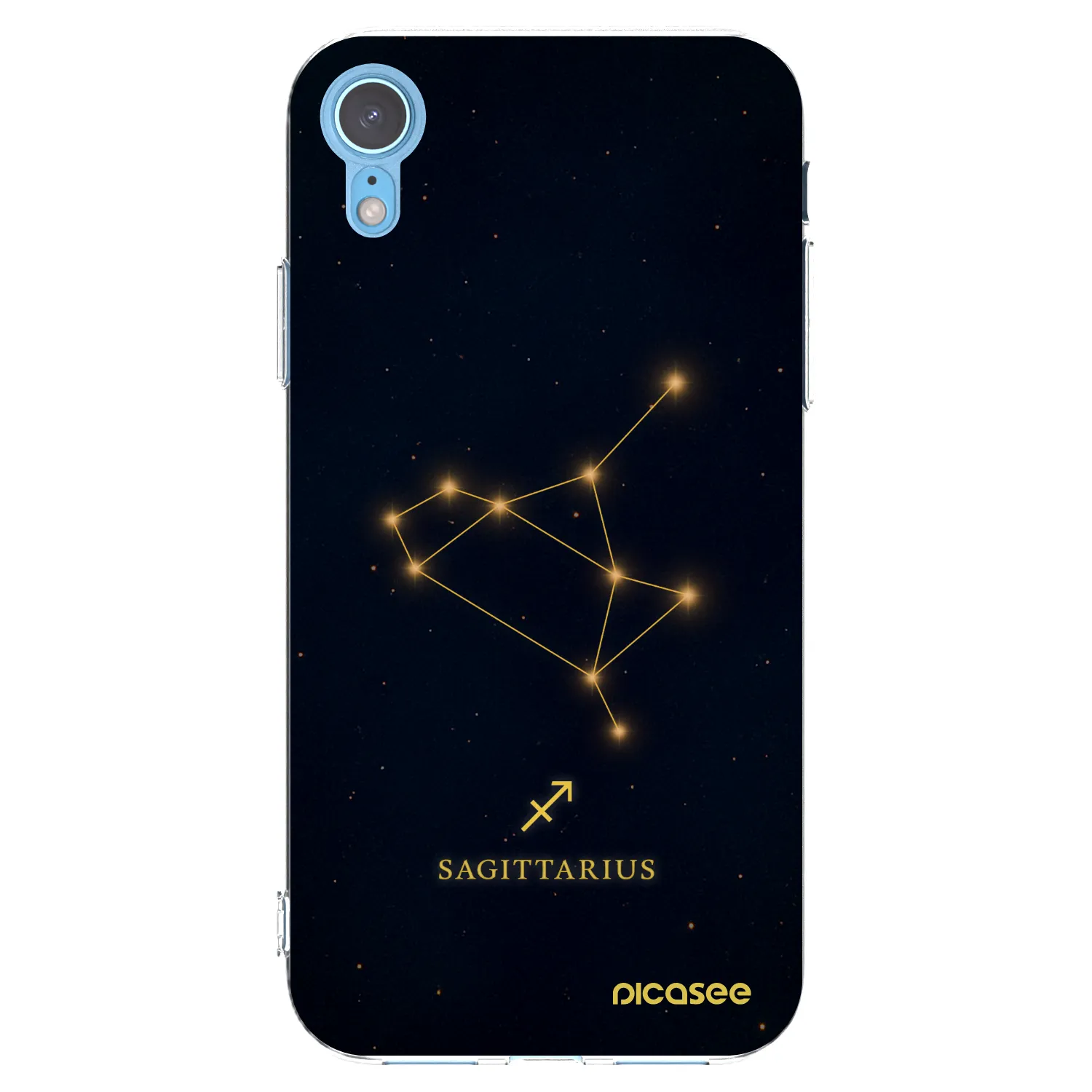 Picasee silikonowe przeźroczyste etui na Apple iPhone XR - SAGITTARIUS
