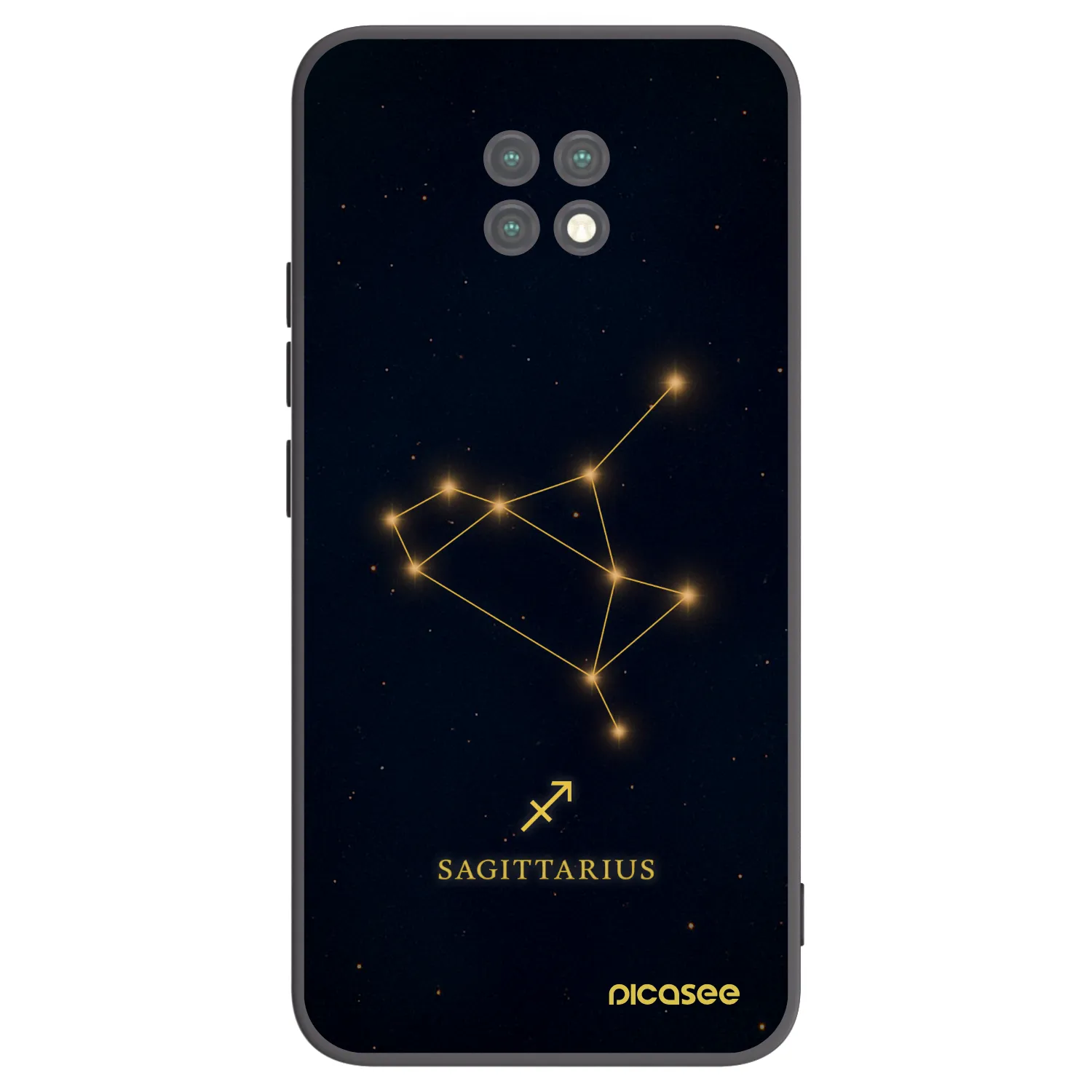 Picasee silikonowe czarne etui na Xiaomi Redmi Note 9T - SAGITTARIUS