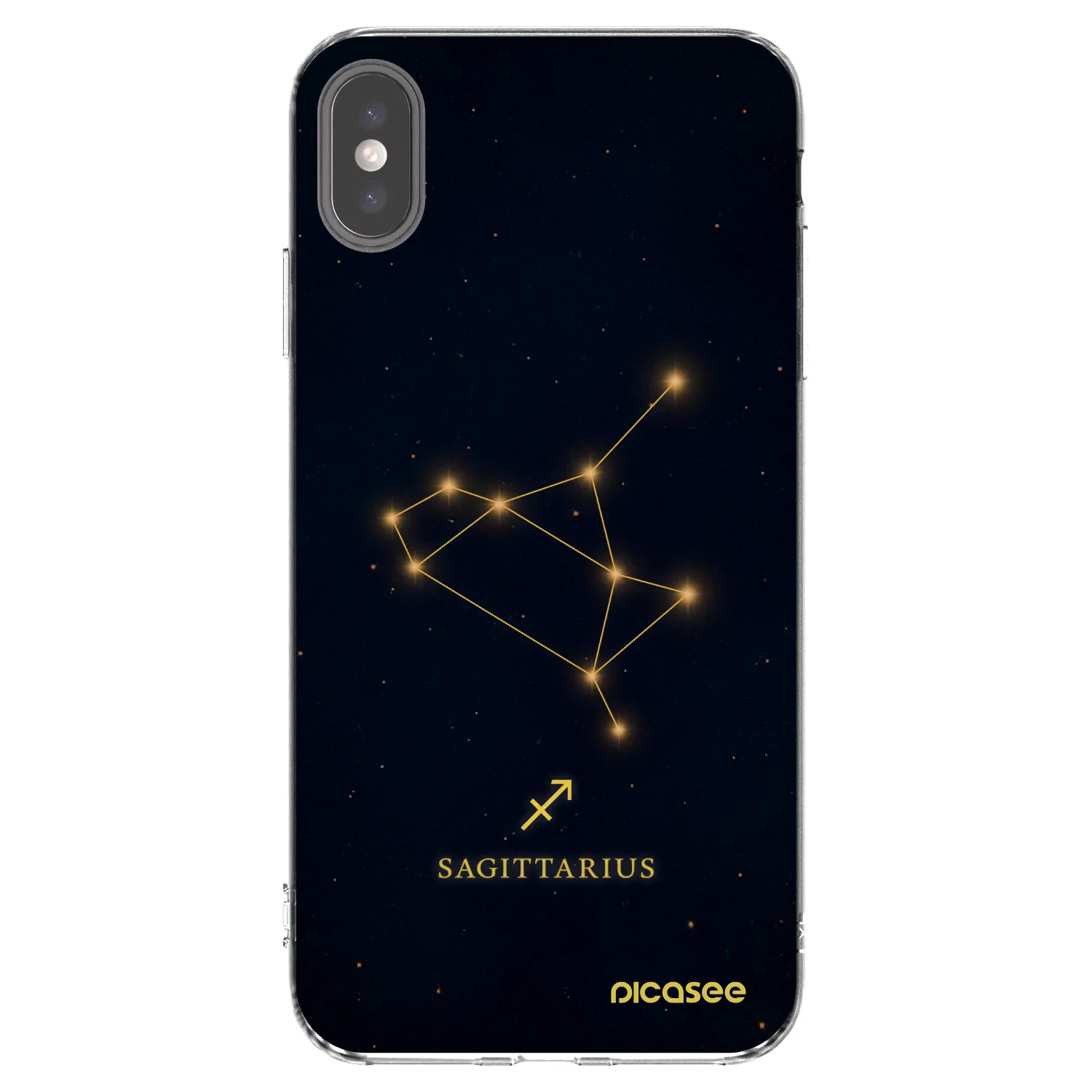 Picasee silikonowe przeźroczyste etui na Apple iPhone XS Max - SAGITTARIUS