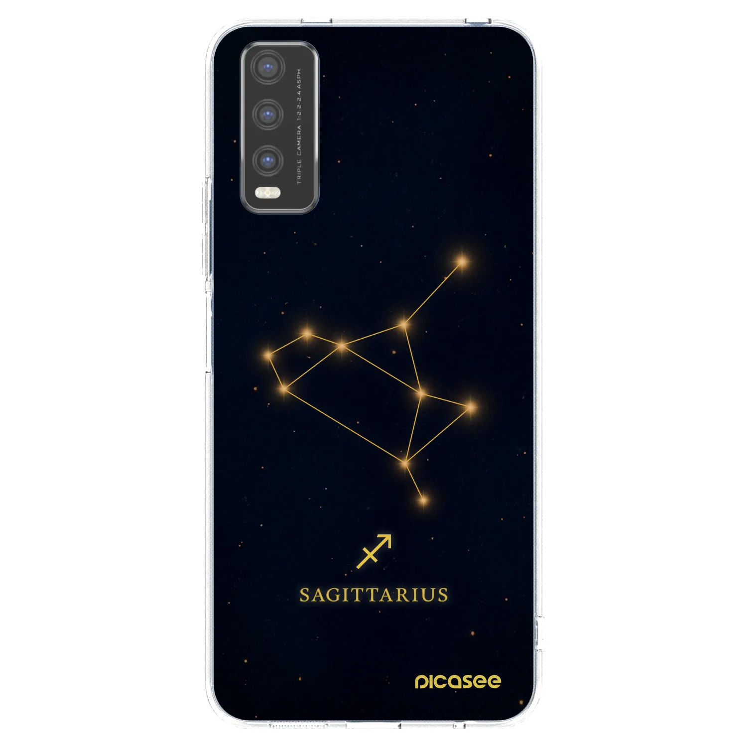 Picasee silikonowe przeźroczyste etui na Vivo Y20s - SAGITTARIUS