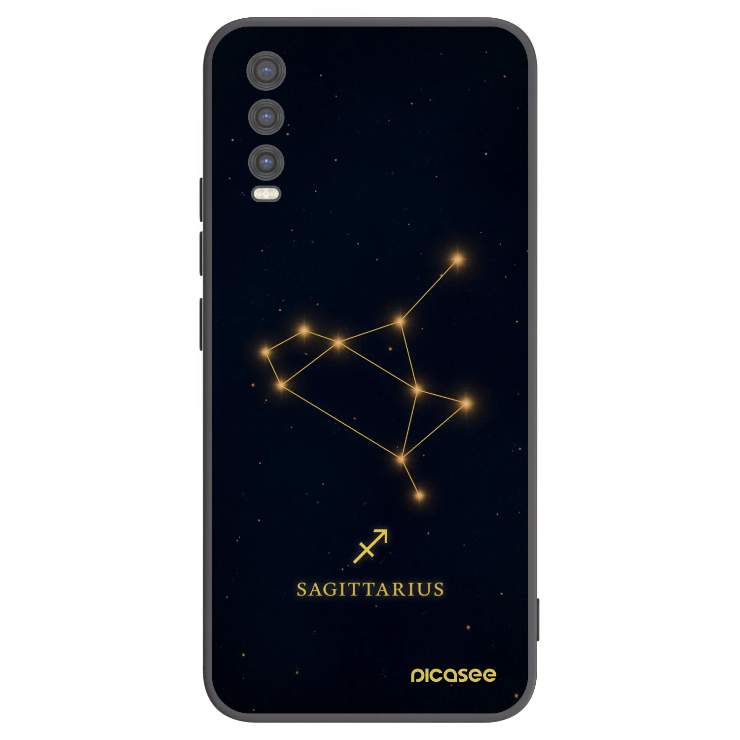 Picasee silikonowe czarne etui na Vivo Y20s - SAGITTARIUS