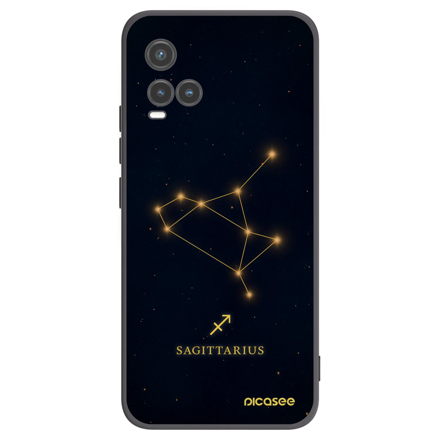 Picasee silikonowe czarne etui na Vivo Y33s - SAGITTARIUS