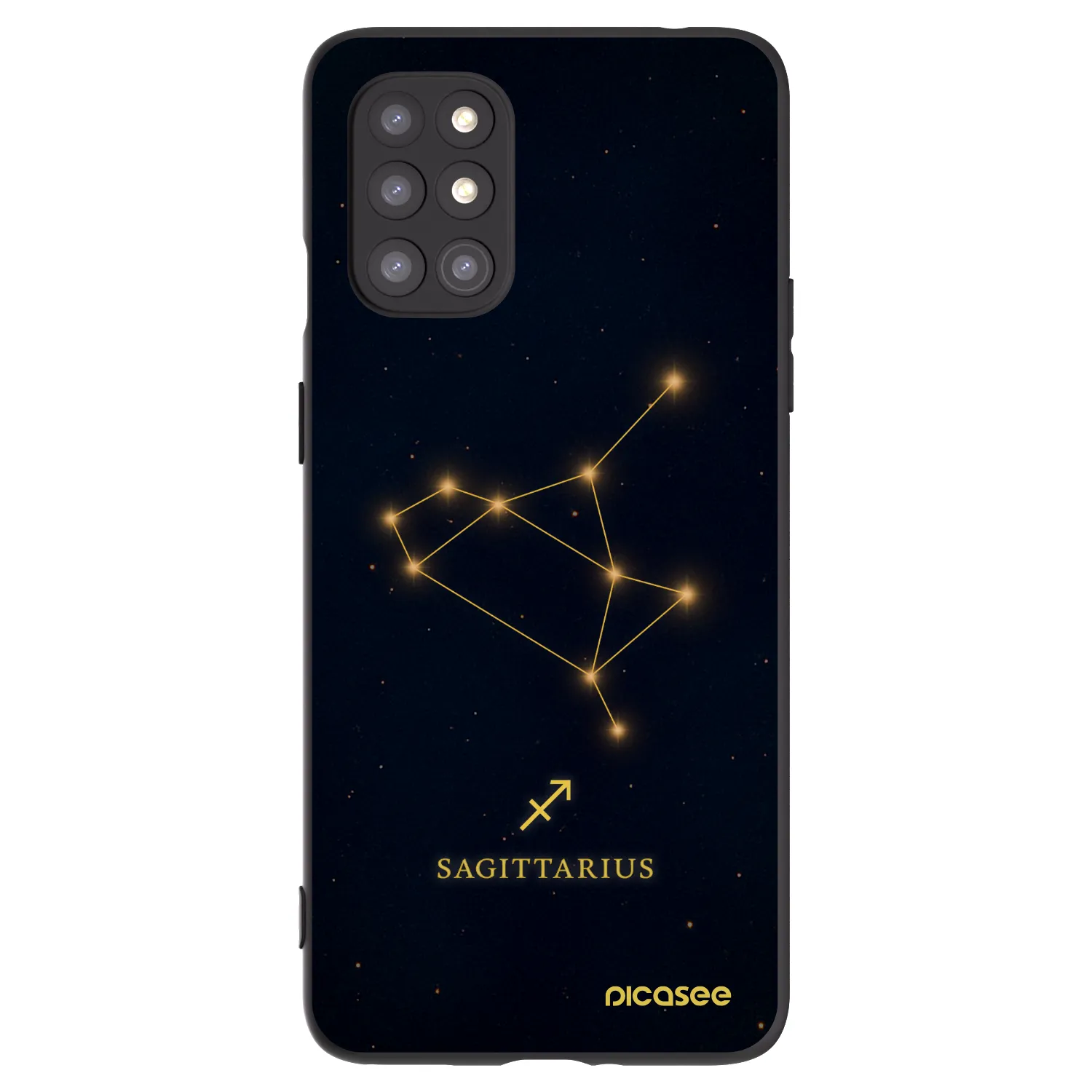 Picasee silikonowe czarne etui na OnePlus 8T - SAGITTARIUS
