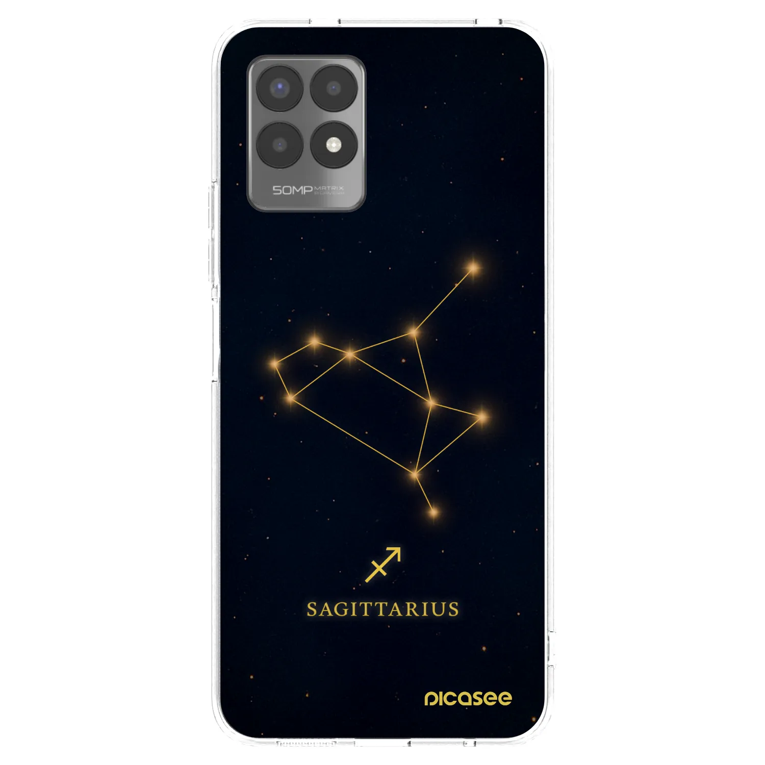 Picasee silikonowe przeźroczyste etui na Realme 8i - SAGITTARIUS