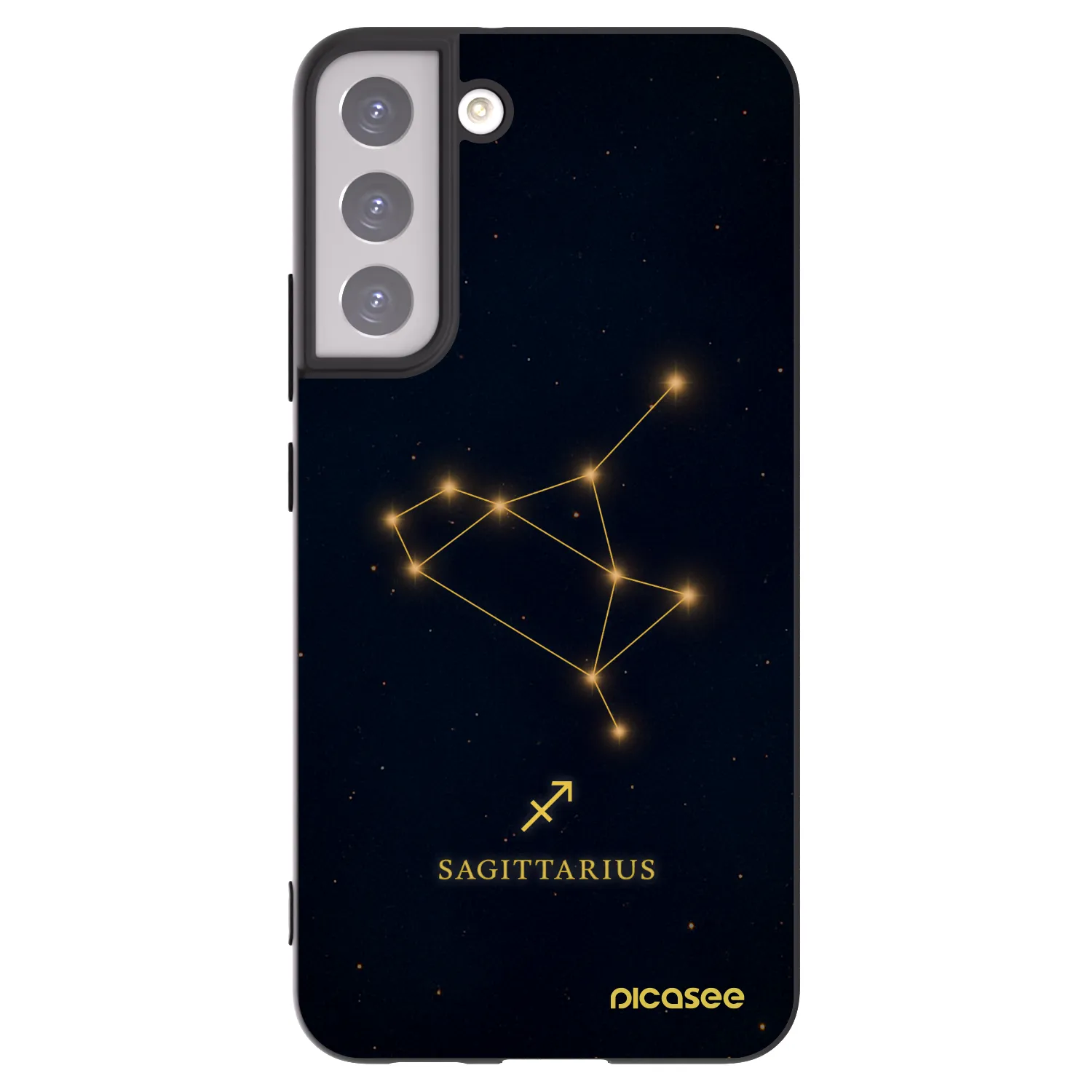 Picasee silikonowe czarne etui na Samsung Galaxy S22+ 5G - SAGITTARIUS
