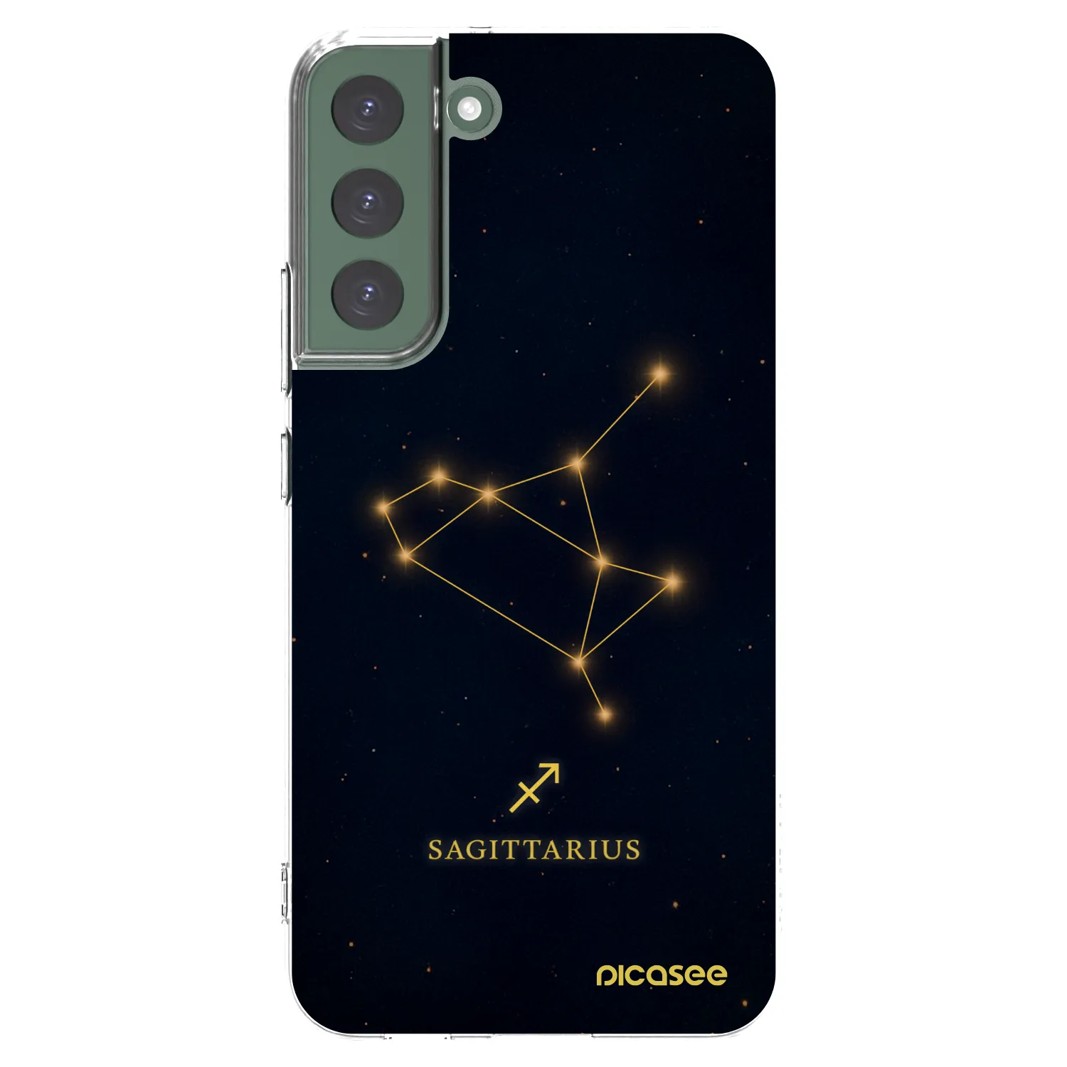 Picasee silikonowe przeźroczyste etui na Samsung Galaxy S22+ 5G - SAGITTARIUS