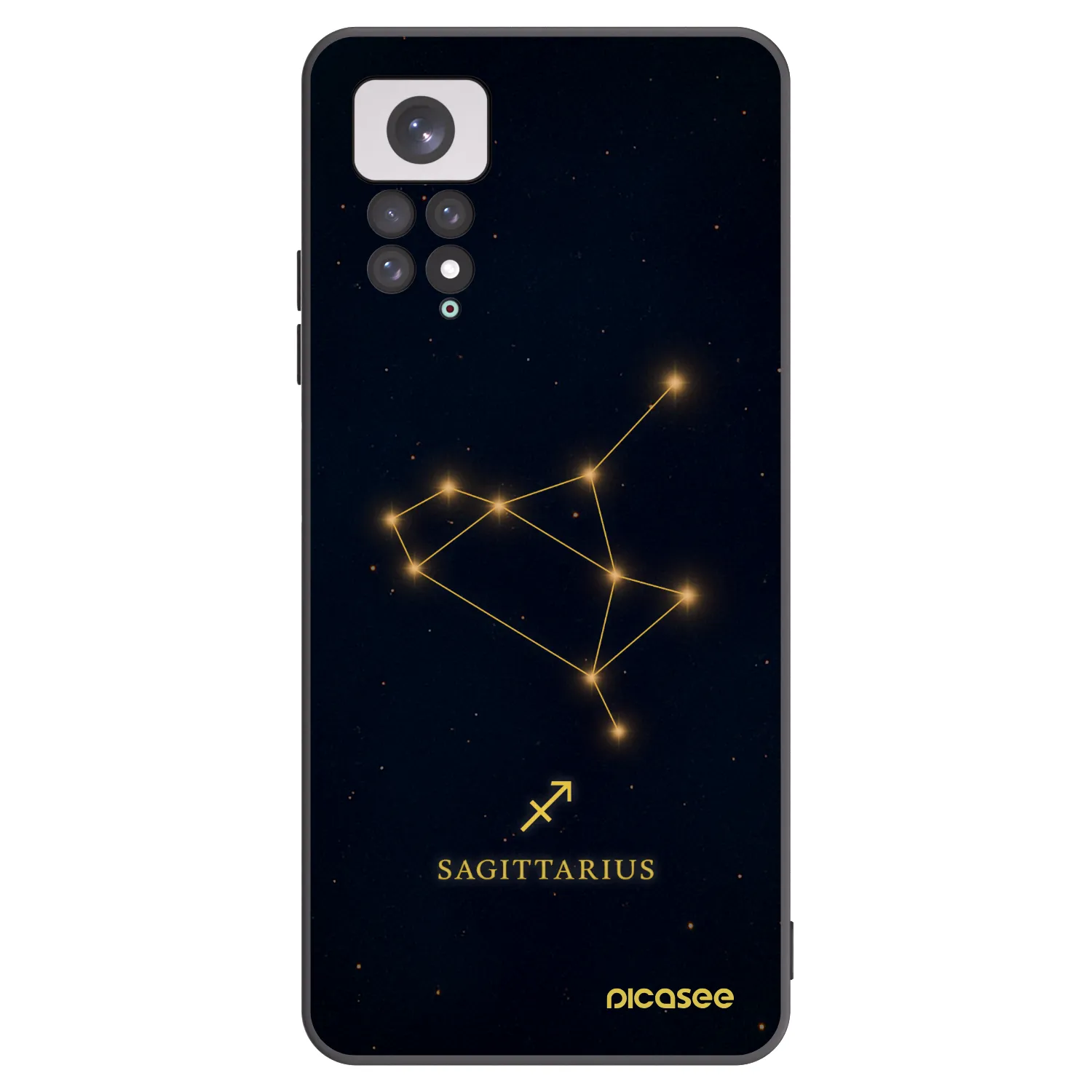 Picasee silikonowe czarne etui na Xiaomi Redmi Note 11 - SAGITTARIUS