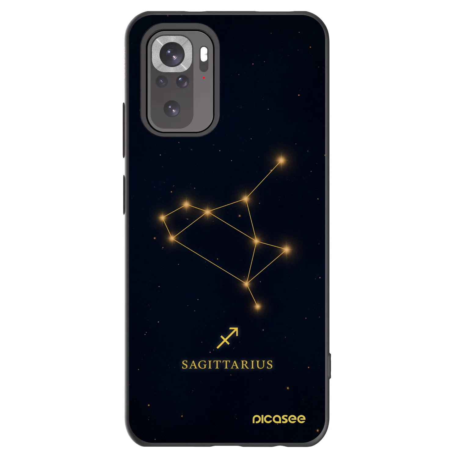 Picasee silikonowe czarne etui na Xiaomi Redmi Note 11S 4G - SAGITTARIUS