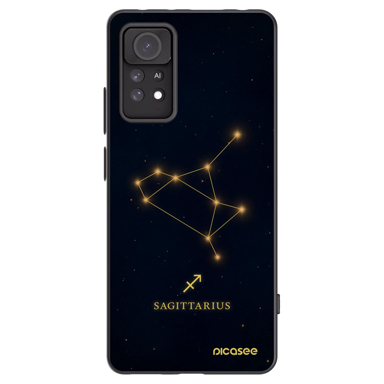 Picasee silikonowe czarne etui na Xiaomi Redmi Note 11 Pro 5G - SAGITTARIUS
