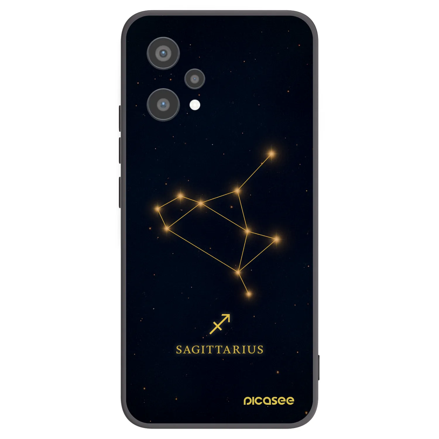 Picasee silikonowe czarne etui na Realme 9 Pro 5G - SAGITTARIUS