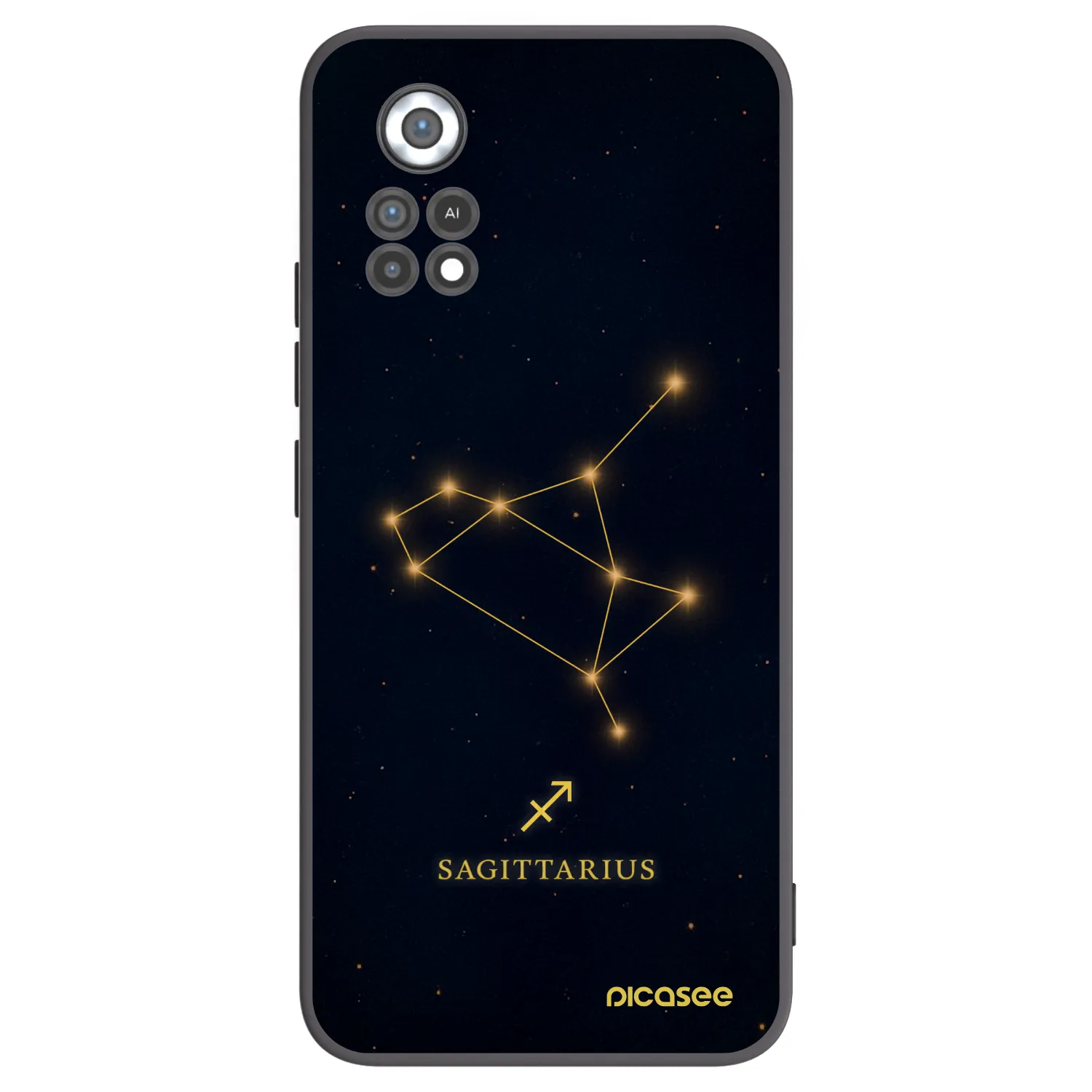 Picasee silikonowe czarne etui na Xiaomi Poco X4 Pro 5G - SAGITTARIUS