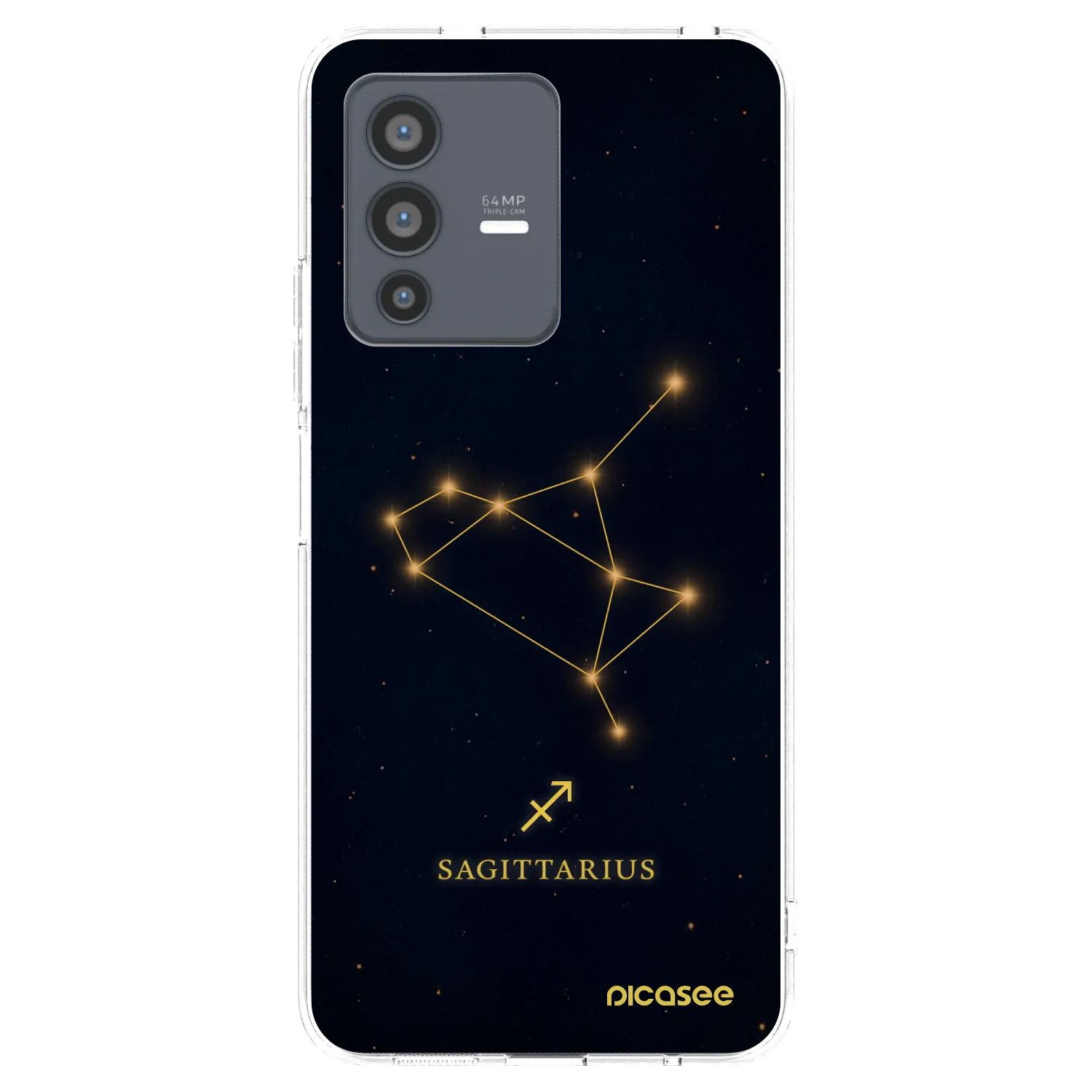 Picasee silikonowe przeźroczyste etui na Vivo V23 5G - SAGITTARIUS