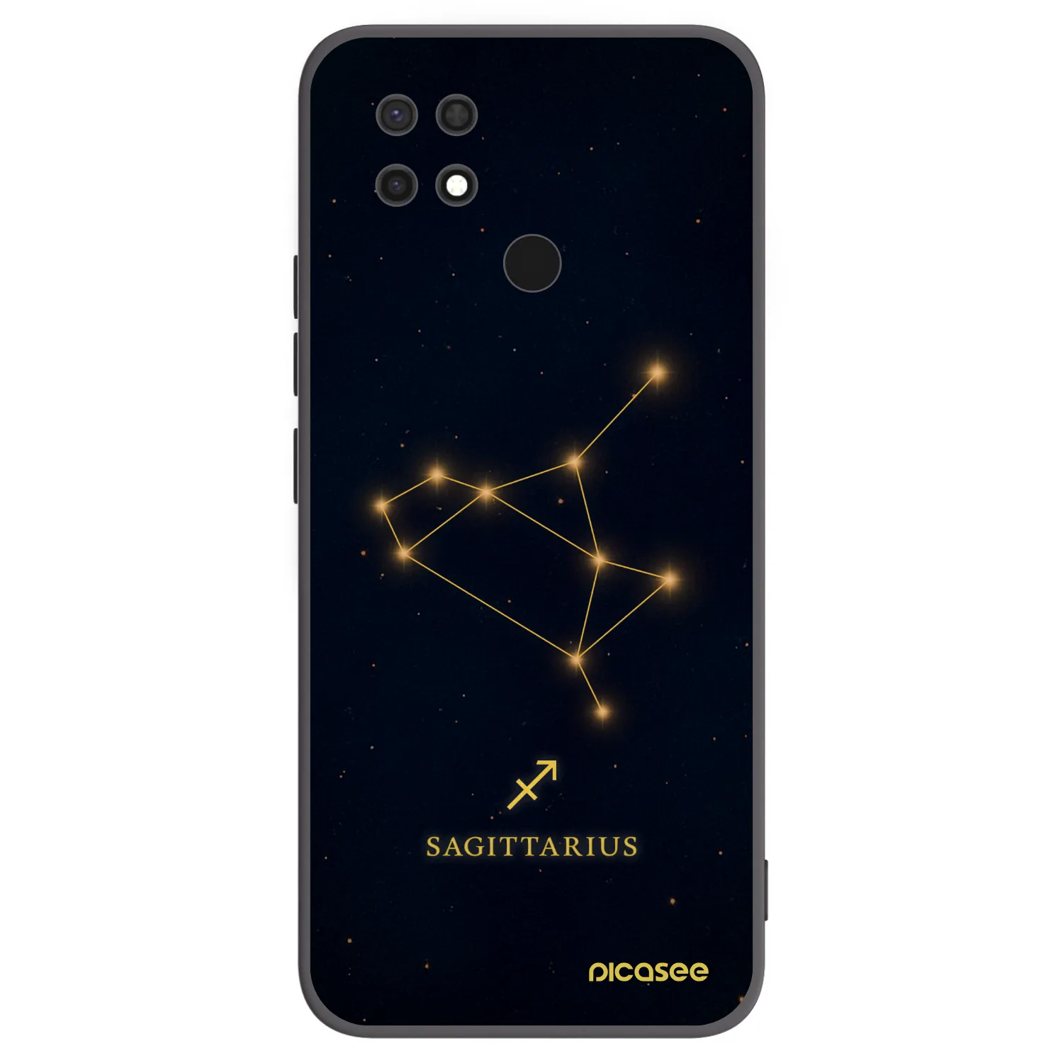Picasee silikonowe czarne etui na Xiaomi Redmi 10C - SAGITTARIUS