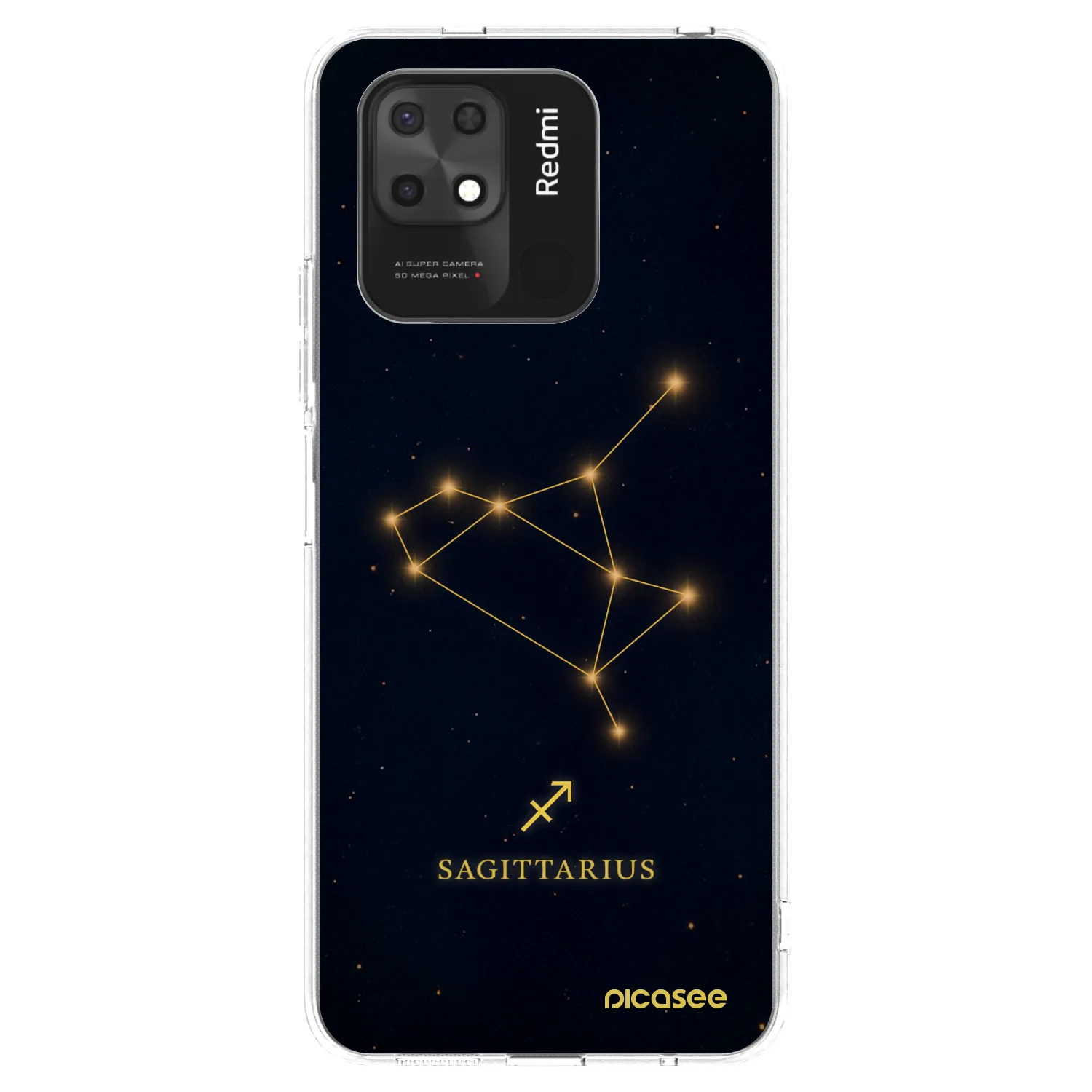 Picasee silikonowe przeźroczyste etui na Xiaomi Redmi 10C - SAGITTARIUS