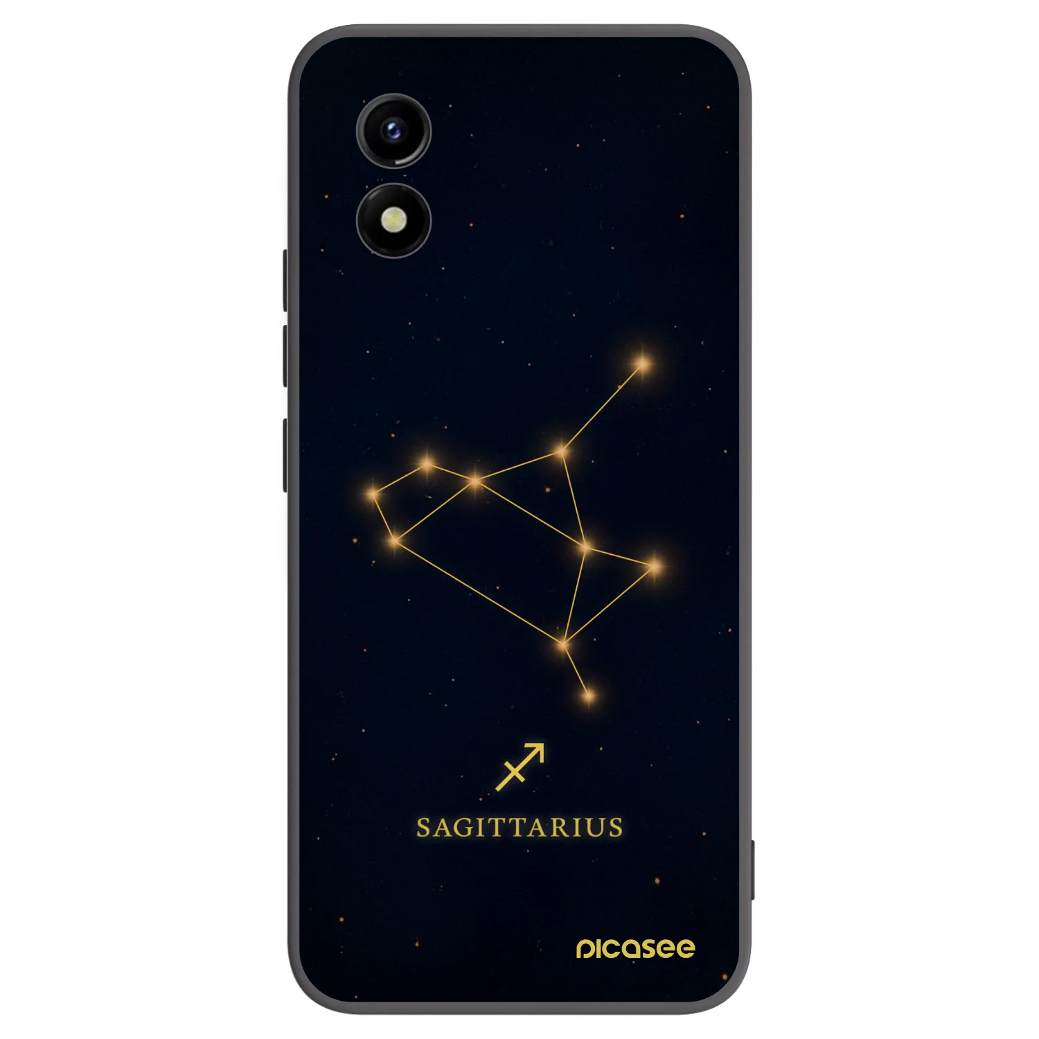 Picasee silikonowe czarne etui na Vivo Y01 - SAGITTARIUS