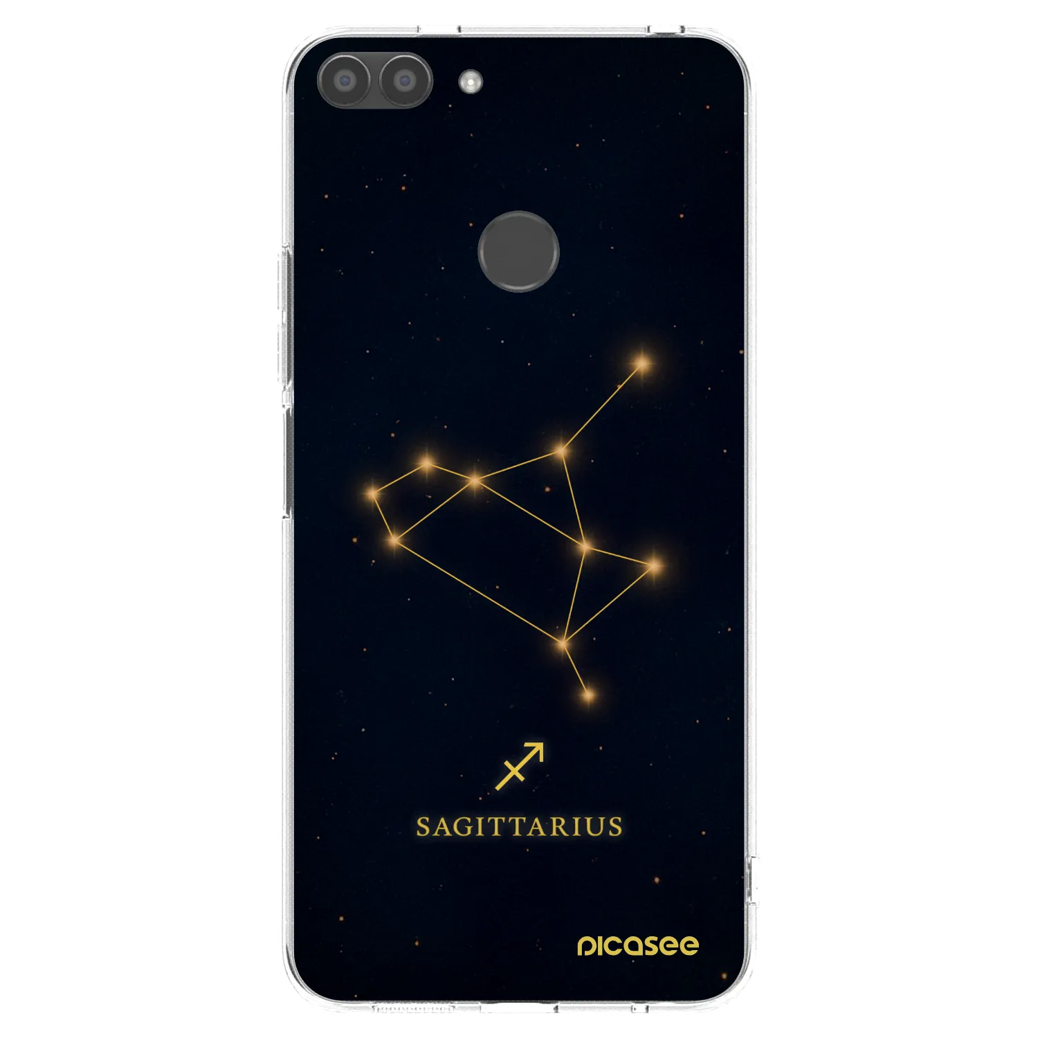 Picasee silikonowe przeźroczyste etui na Huawei P Smart - SAGITTARIUS