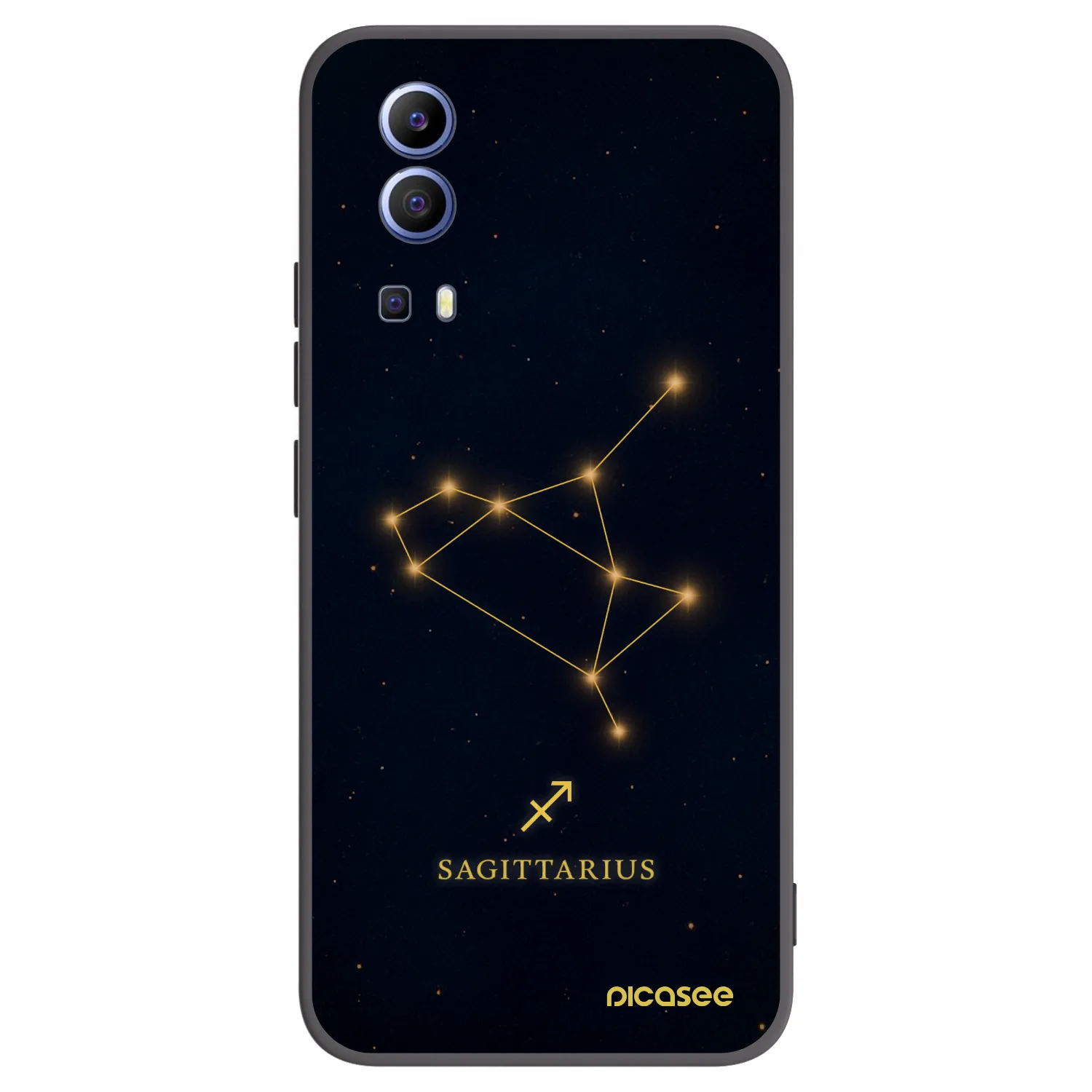 Picasee silikonowe czarne etui na Vivo Y52 5G - SAGITTARIUS