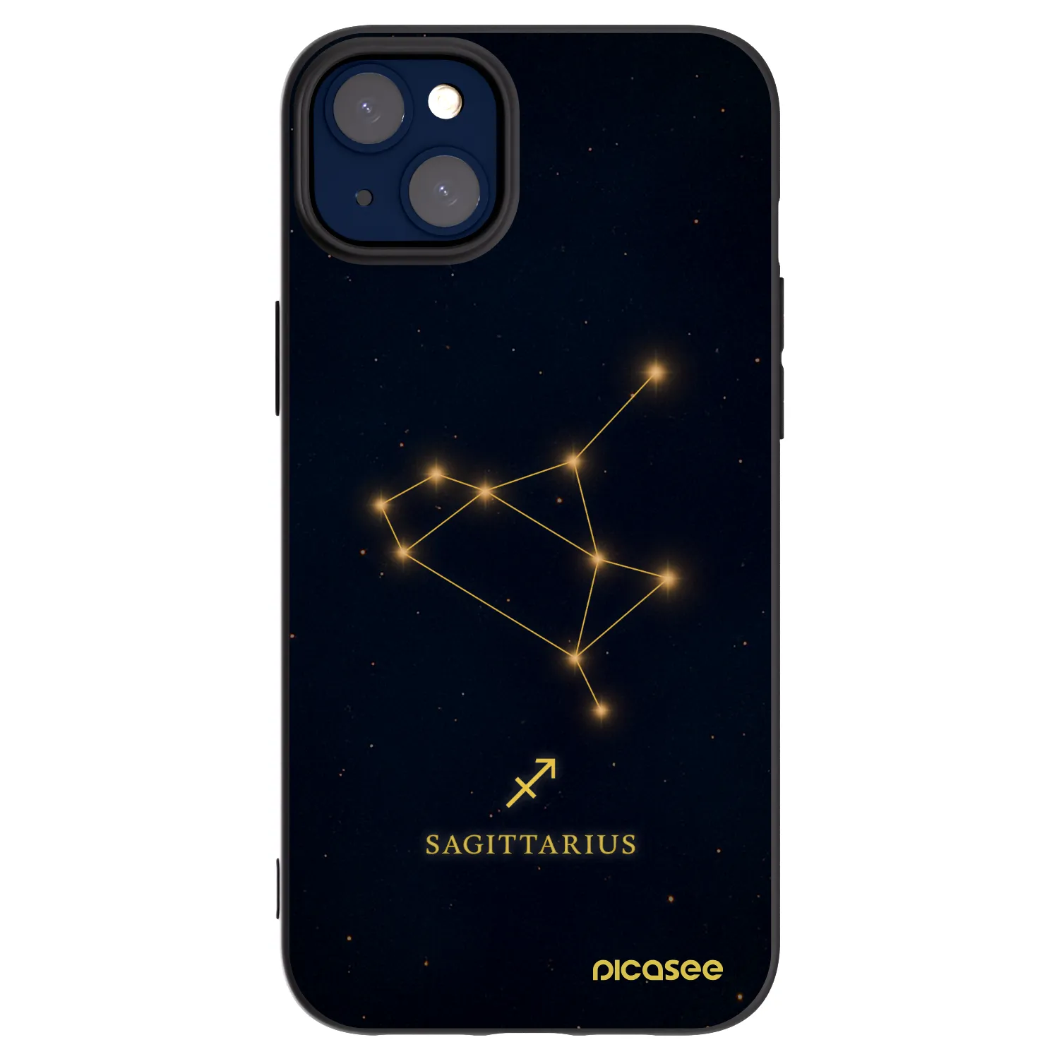 Picasee silikonowe czarne etui na Apple iPhone 14 Plus - SAGITTARIUS
