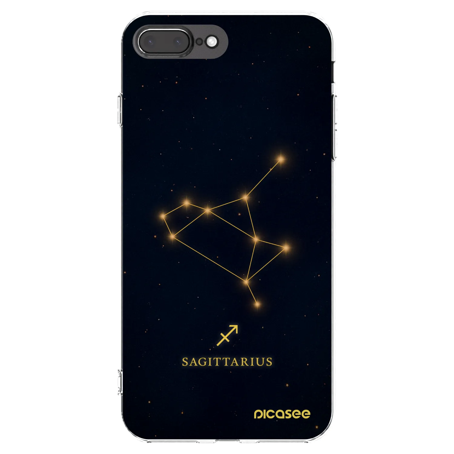 Picasee silikonowe przeźroczyste etui na Apple iPhone 8 Plus - SAGITTARIUS