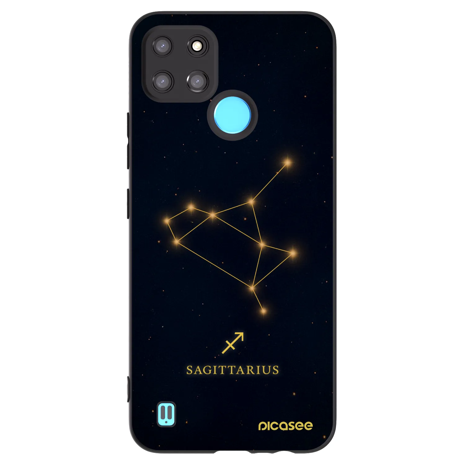 Picasee silikonowe czarne etui na Realme C21Y - SAGITTARIUS