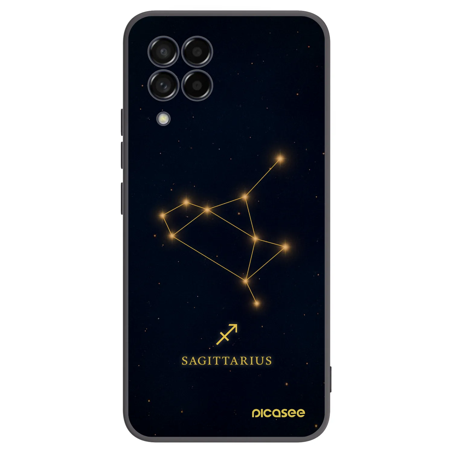 Picasee silikonowe czarne etui na Samsung Galaxy M53 5G - SAGITTARIUS