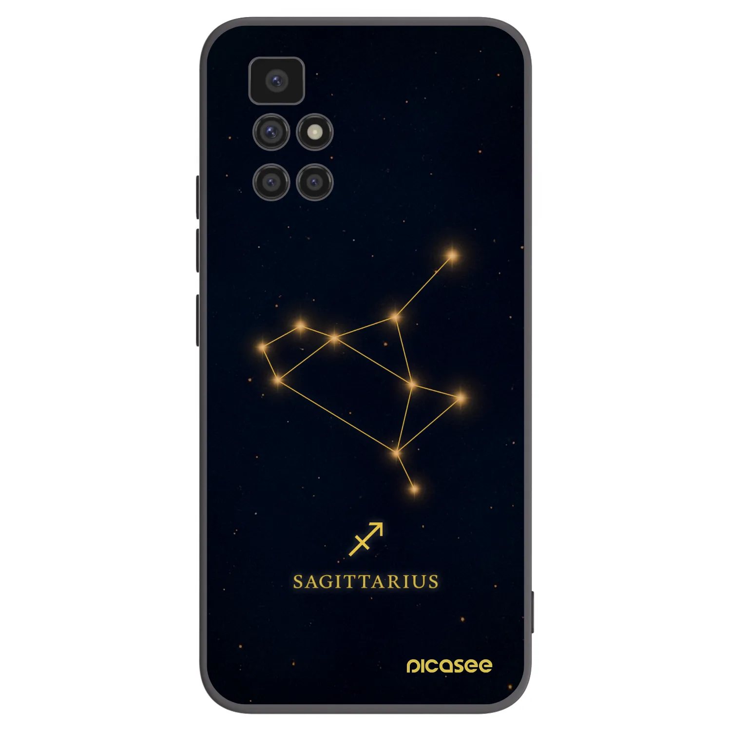 Picasee silikonowe czarne etui na Xiaomi Redmi 10 (2022) - SAGITTARIUS