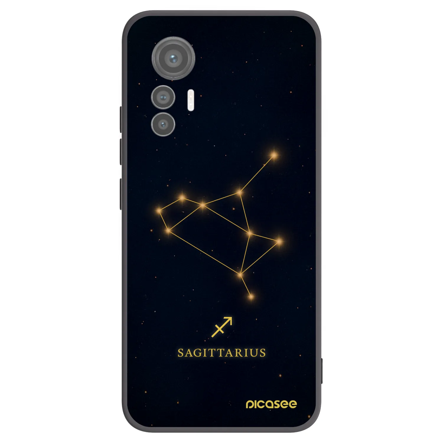 Picasee silikonowe czarne etui na Xiaomi 12 Lite - SAGITTARIUS