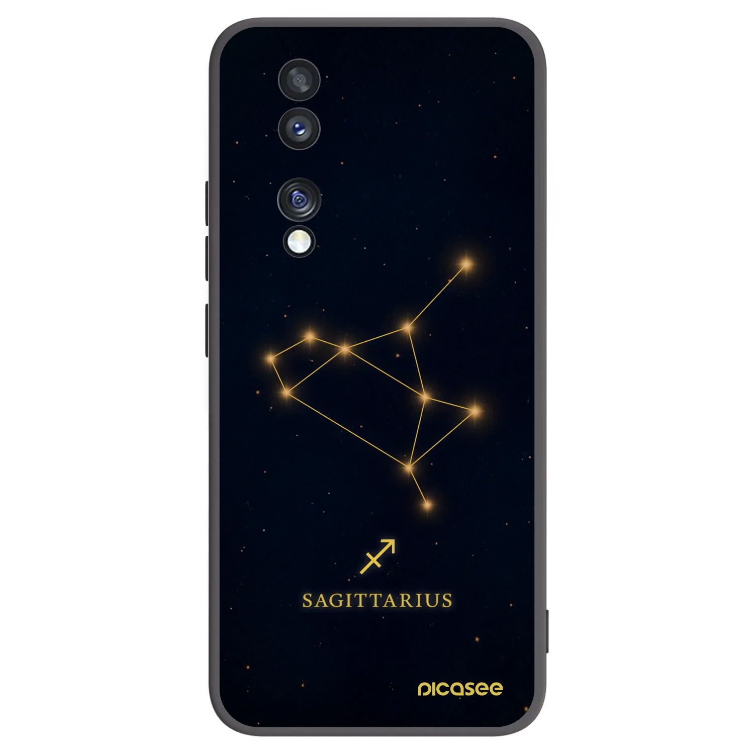 Picasee silikonowe czarne etui na Honor 70 - SAGITTARIUS
