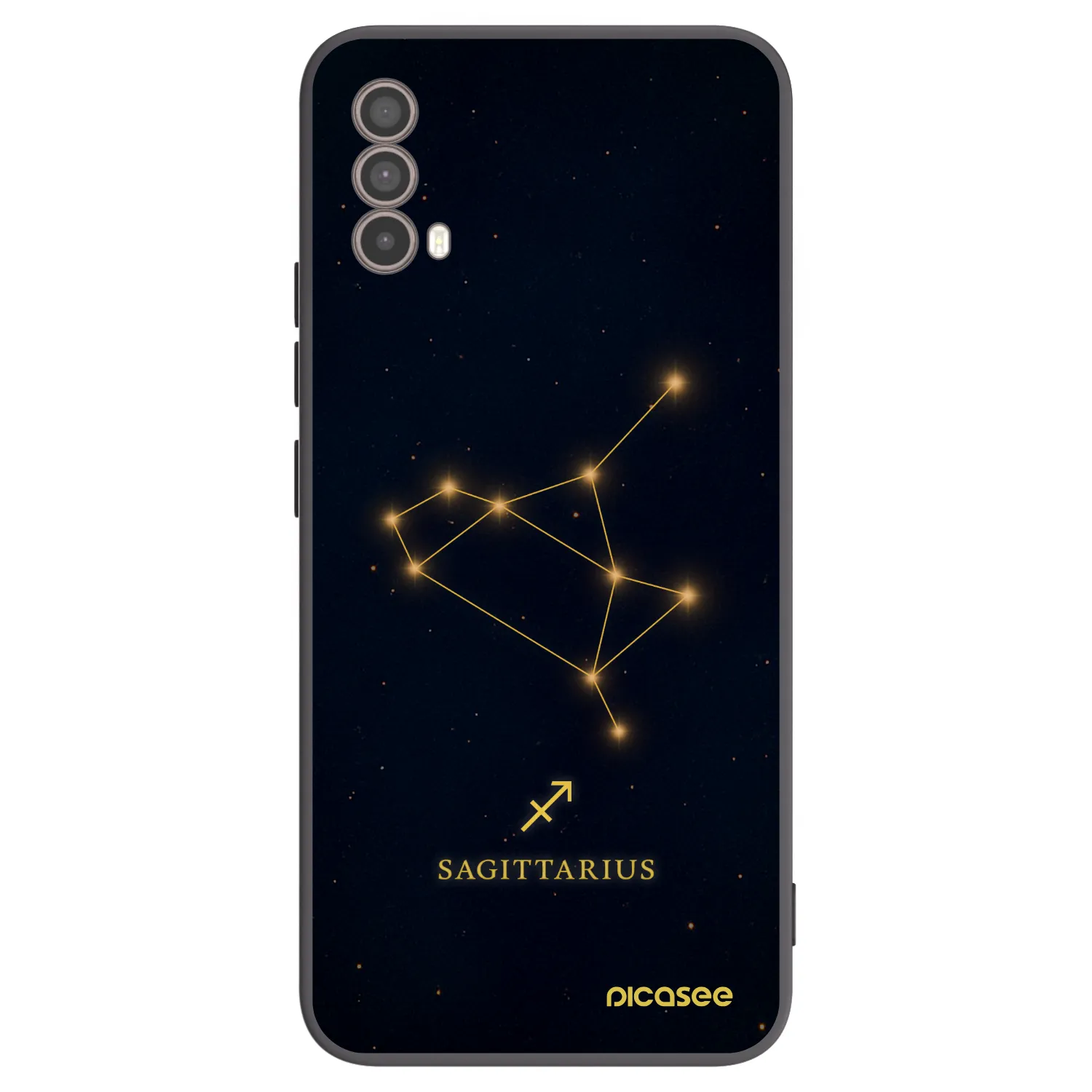 Picasee silikonowe czarne etui na Motorola Moto E40 - SAGITTARIUS