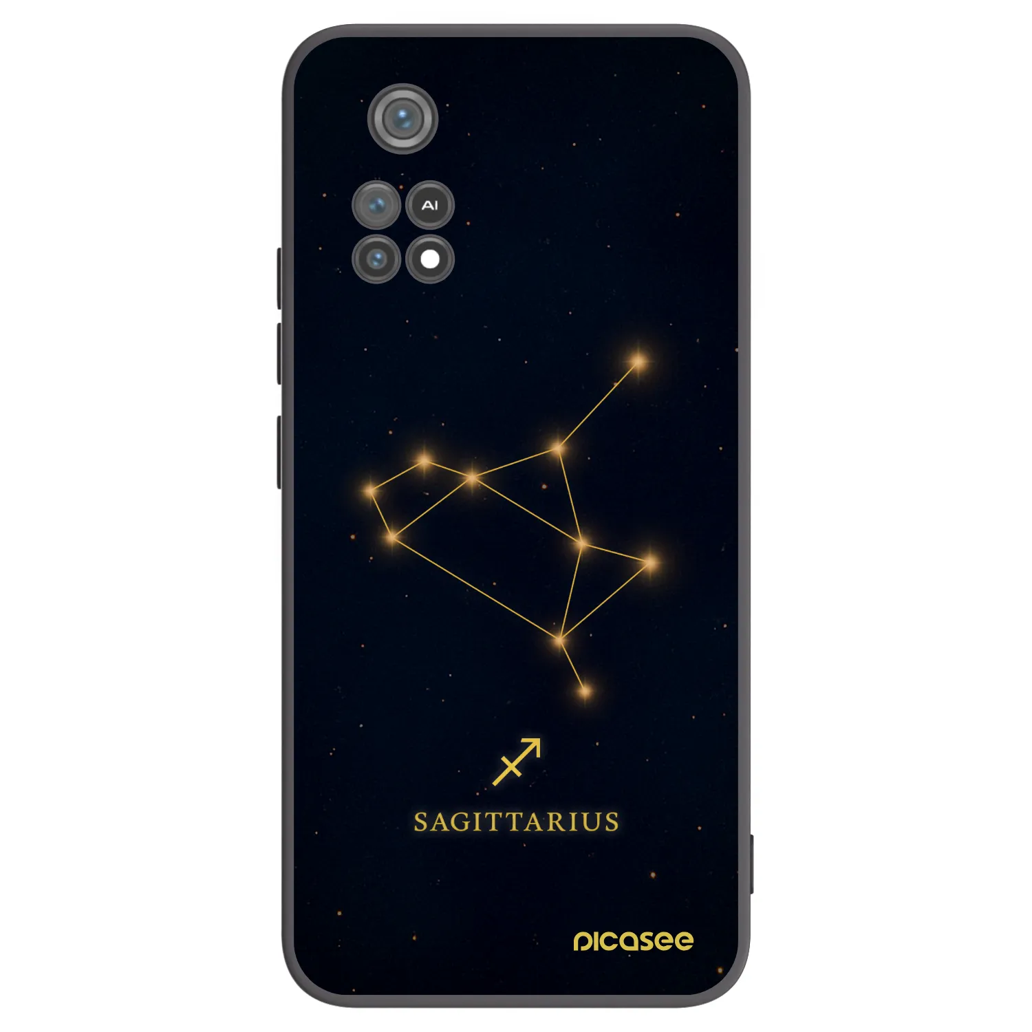 Picasee silikonowe czarne etui na Xiaomi Poco M4 Pro - SAGITTARIUS