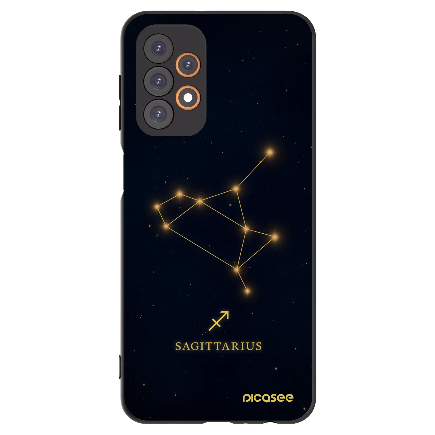 Picasee silikonowe czarne etui na Samsung Galaxy A23 A236B 5G - SAGITTARIUS