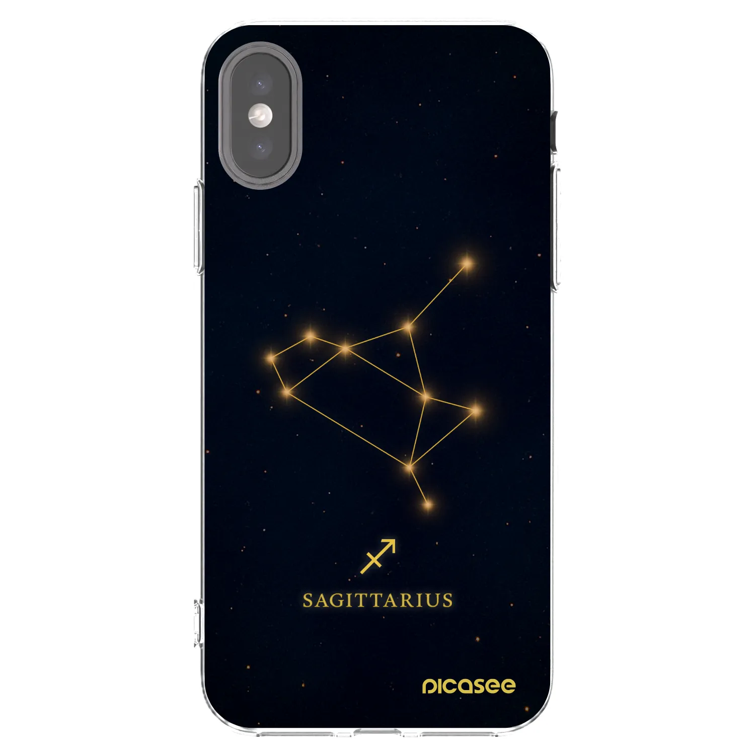 Picasee silikonowe przeźroczyste etui na Apple iPhone X/XS - SAGITTARIUS