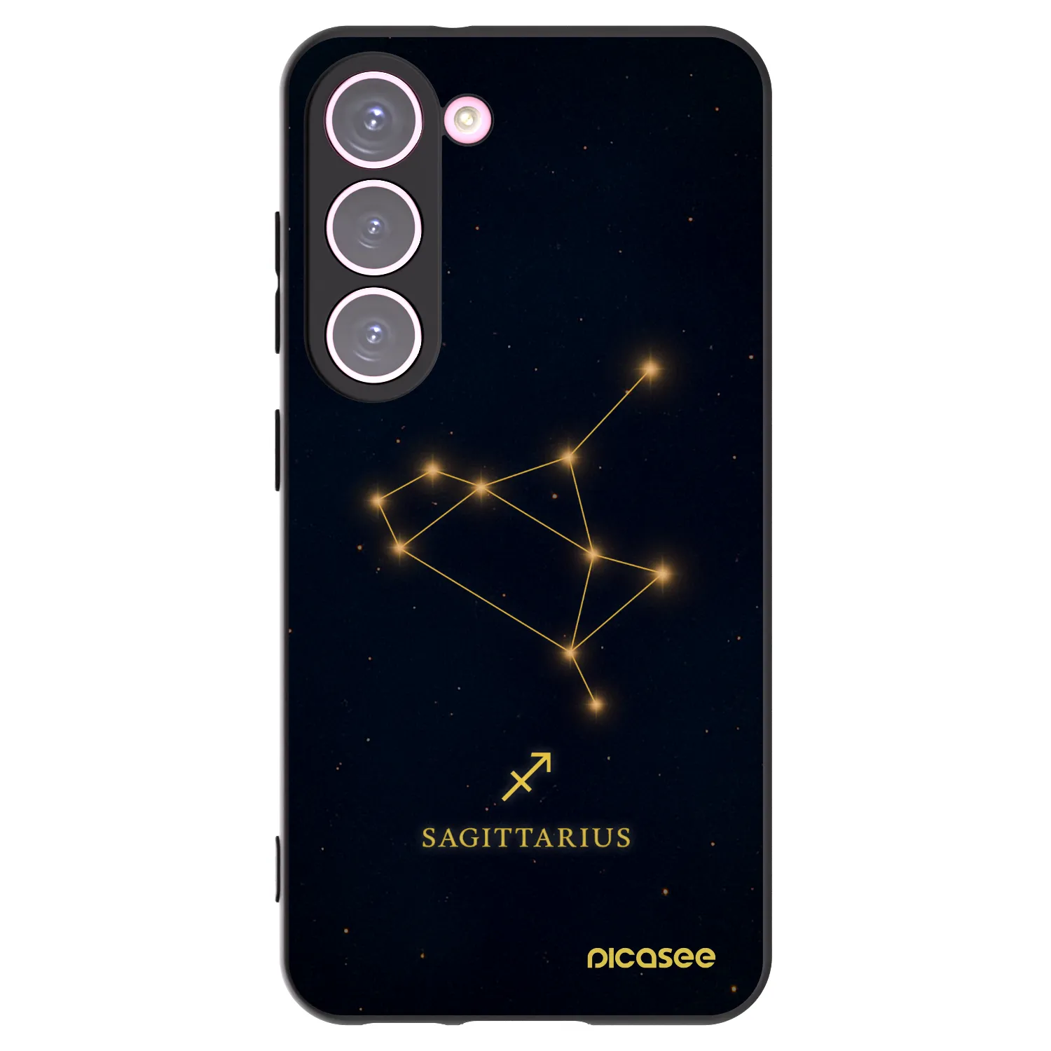 Picasee silikonowe czarne etui na Samsung Galaxy S23 5G - SAGITTARIUS