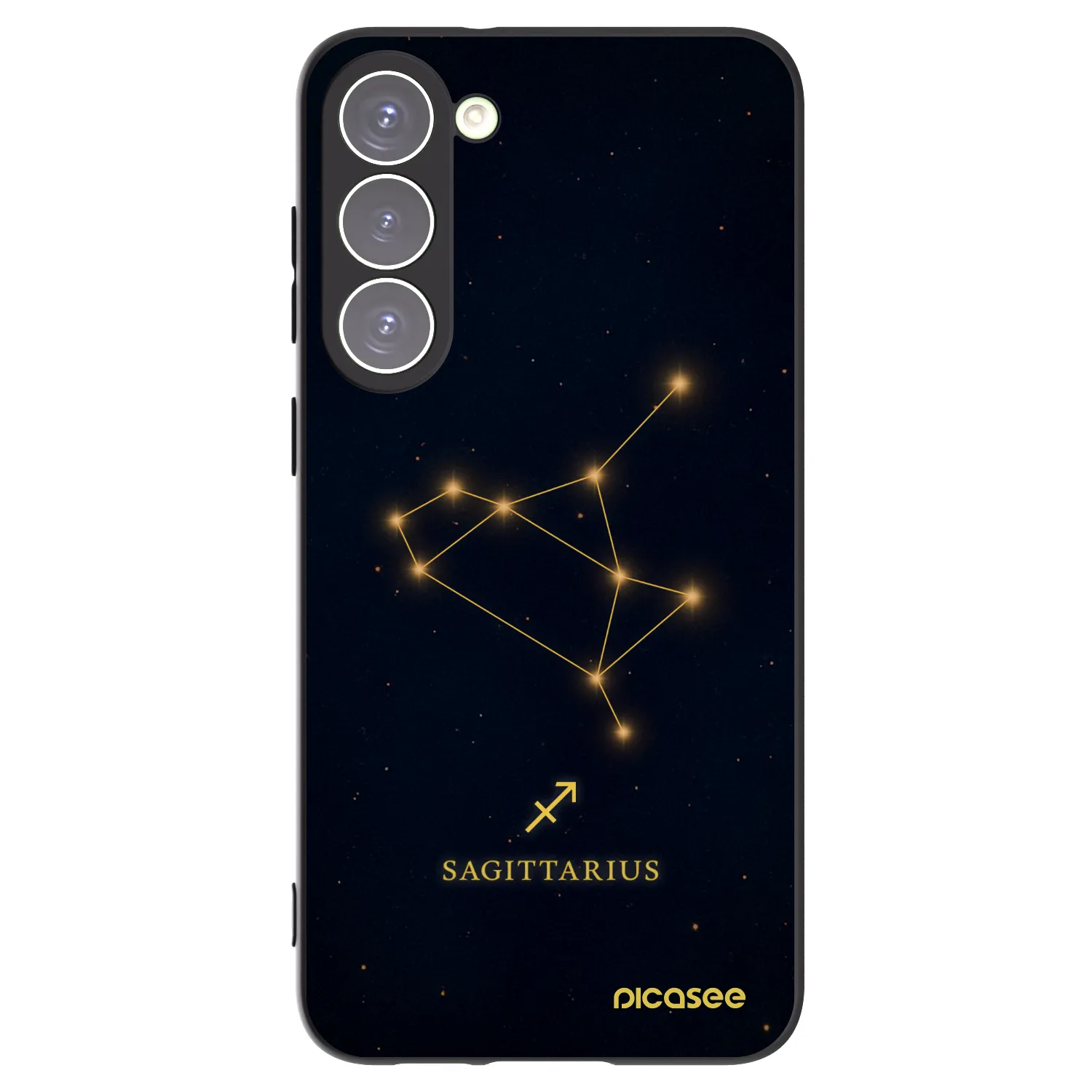 Picasee silikonowe czarne etui na Samsung Galaxy S23+ 5G - SAGITTARIUS