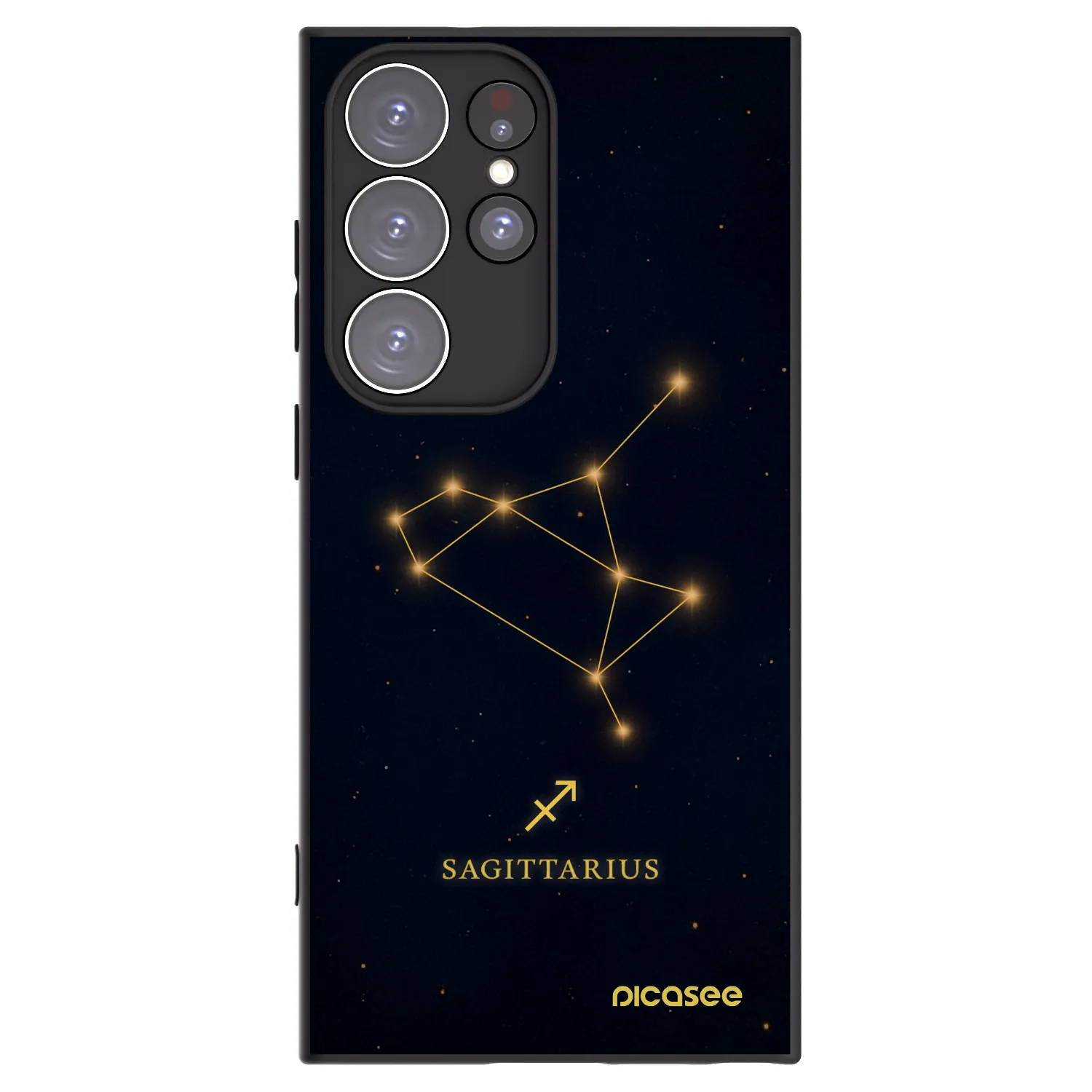 Picasee silikonowe czarne etui na Samsung Galaxy S23 Ultra 5G - SAGITTARIUS