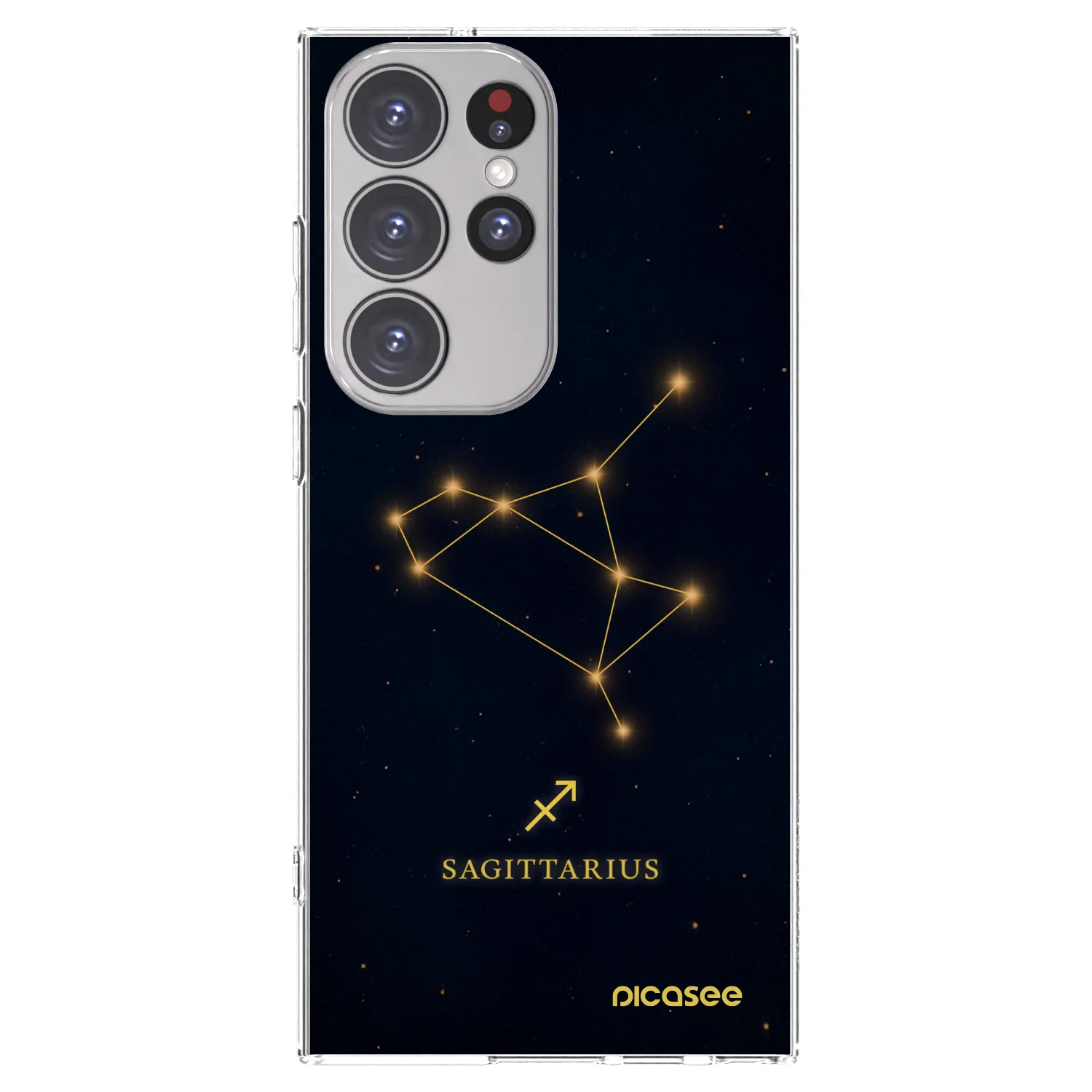 Picasee silikonowe przeźroczyste etui na Samsung Galaxy S23 Ultra 5G - SAGITTARIUS