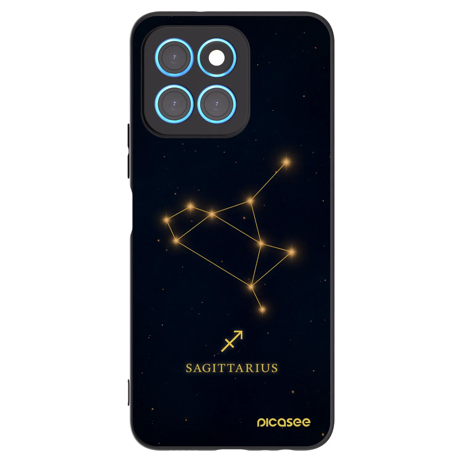 Picasee silikonowe czarne etui na Honor X8 5G - SAGITTARIUS