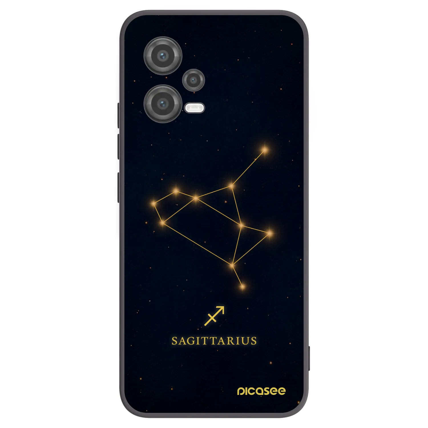 Picasee silikonowe czarne etui na Xiaomi Poco X5 - SAGITTARIUS