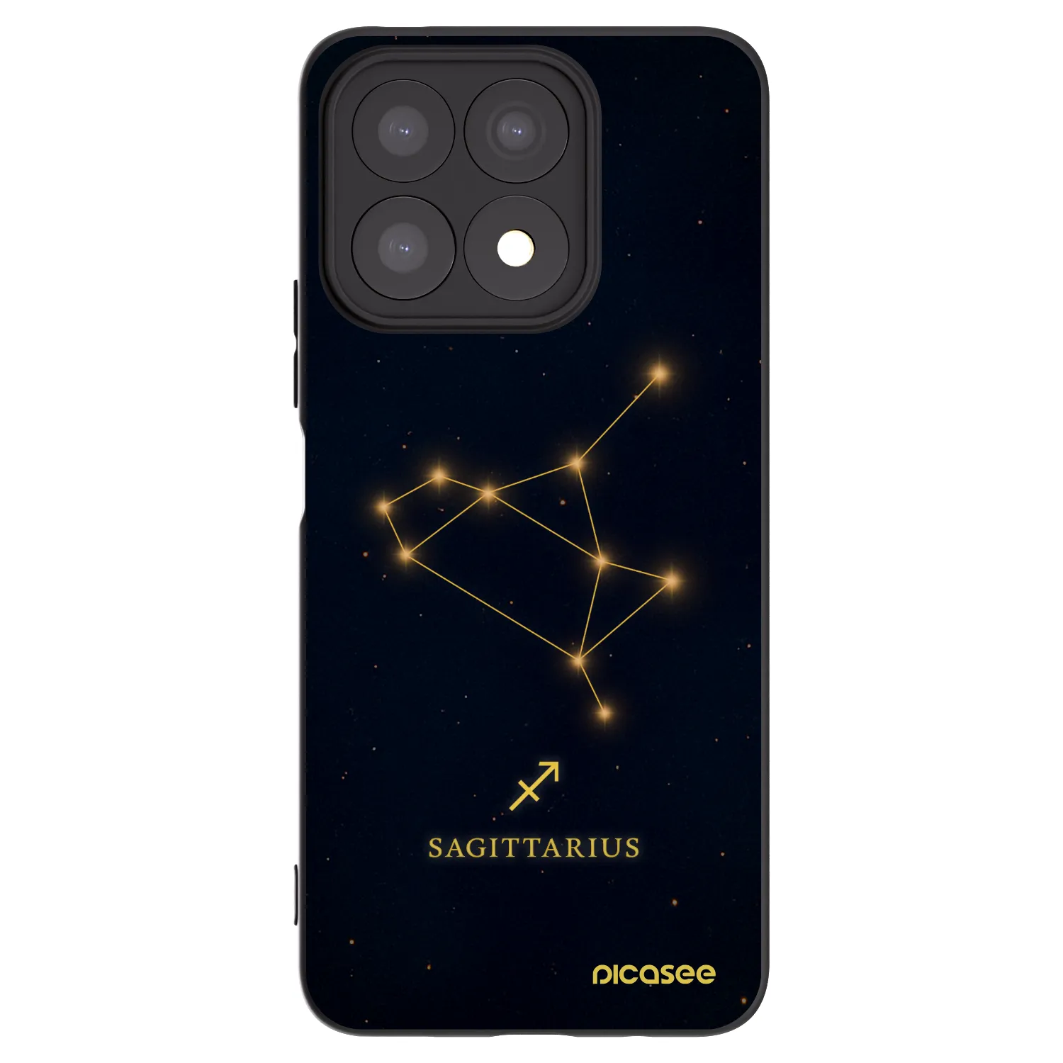 Picasee silikonowe czarne etui na Honor X8a - SAGITTARIUS