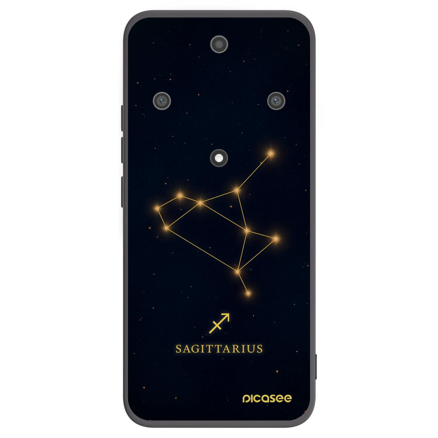 Picasee silikonowe czarne etui na Honor Magic5 Lite 5G - SAGITTARIUS
