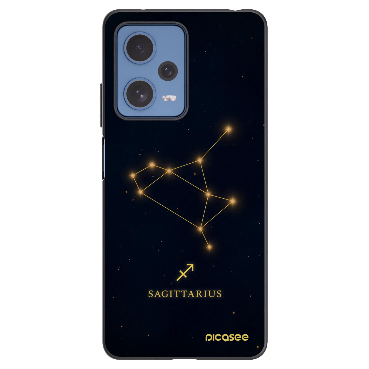 Picasee silikonowe czarne etui na Xiaomi Redmi Note 12 Pro 5G - SAGITTARIUS