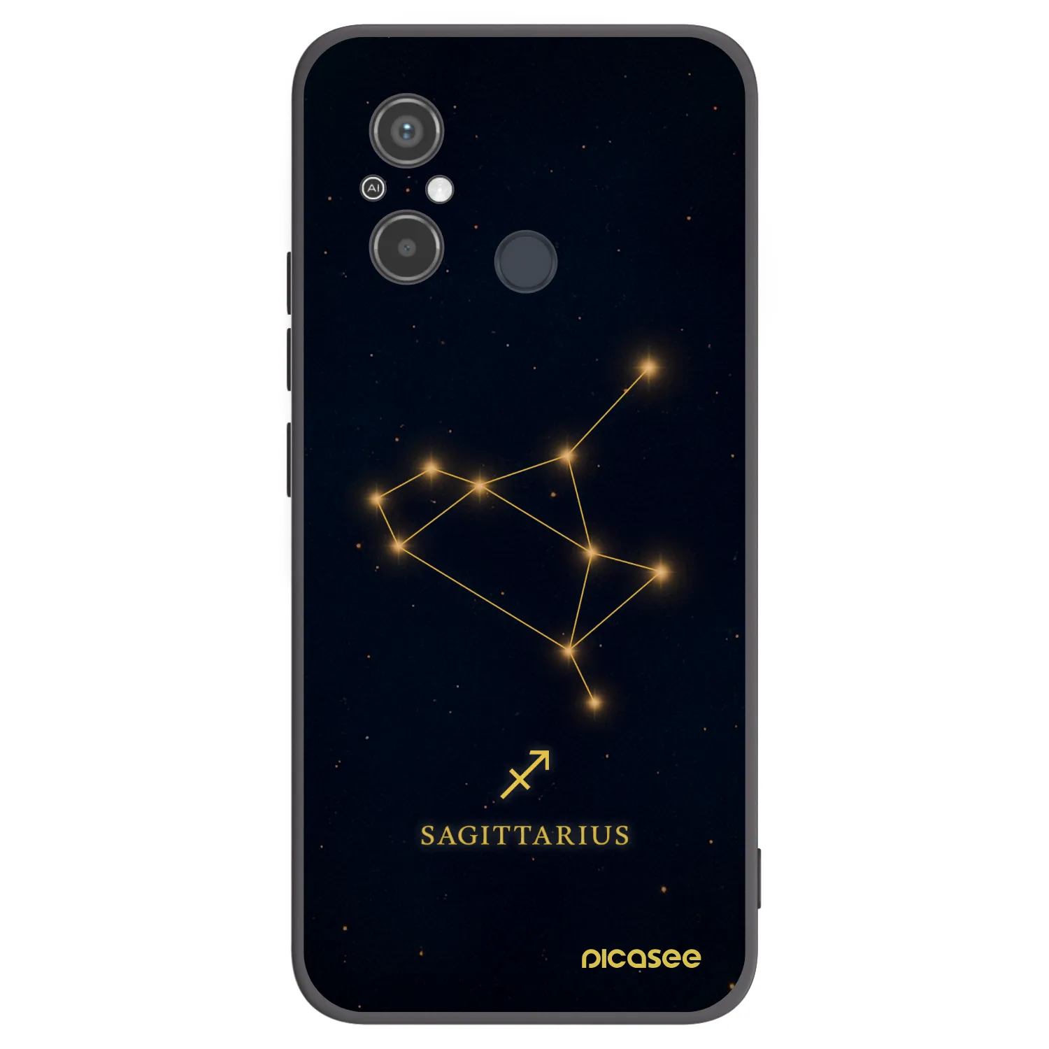 Picasee silikonowe czarne etui na Xiaomi Redmi 12C - SAGITTARIUS