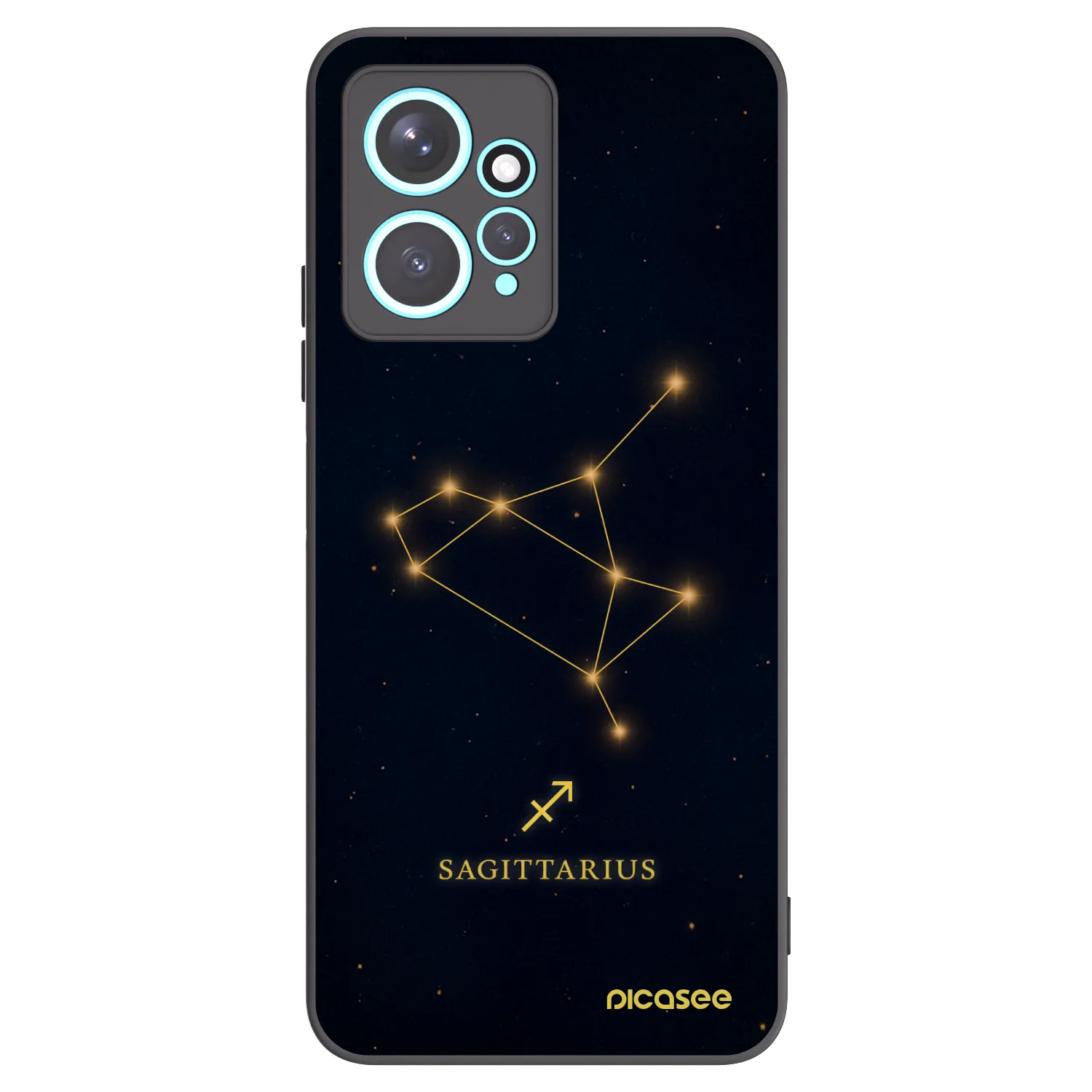 Picasee silikonowe czarne etui na Xiaomi Redmi Note 12 4G - SAGITTARIUS
