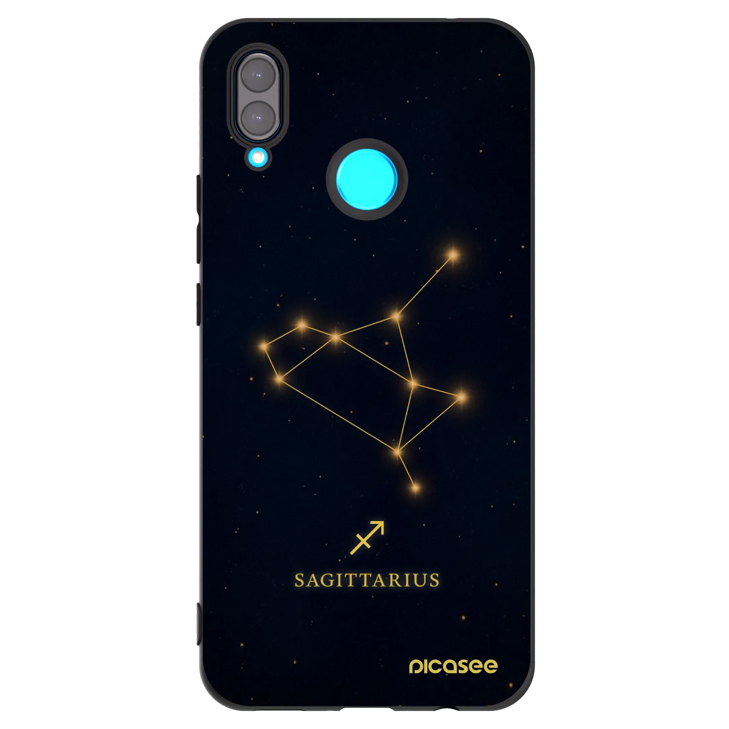 Picasee silikonowe czarne etui na Huawei Nova 3i - SAGITTARIUS
