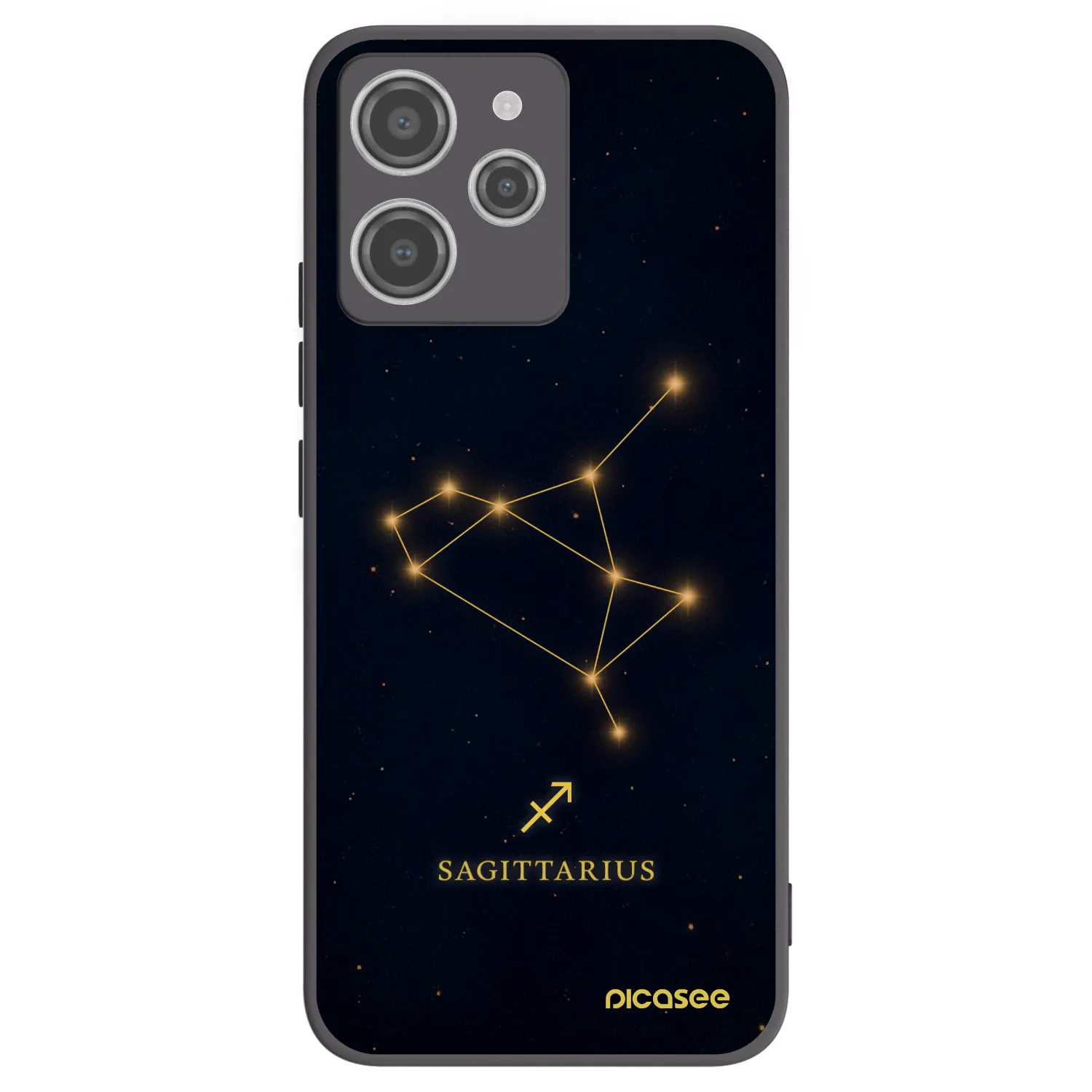 Picasee silikonowe czarne etui na Xiaomi Redmi 12 4G - SAGITTARIUS