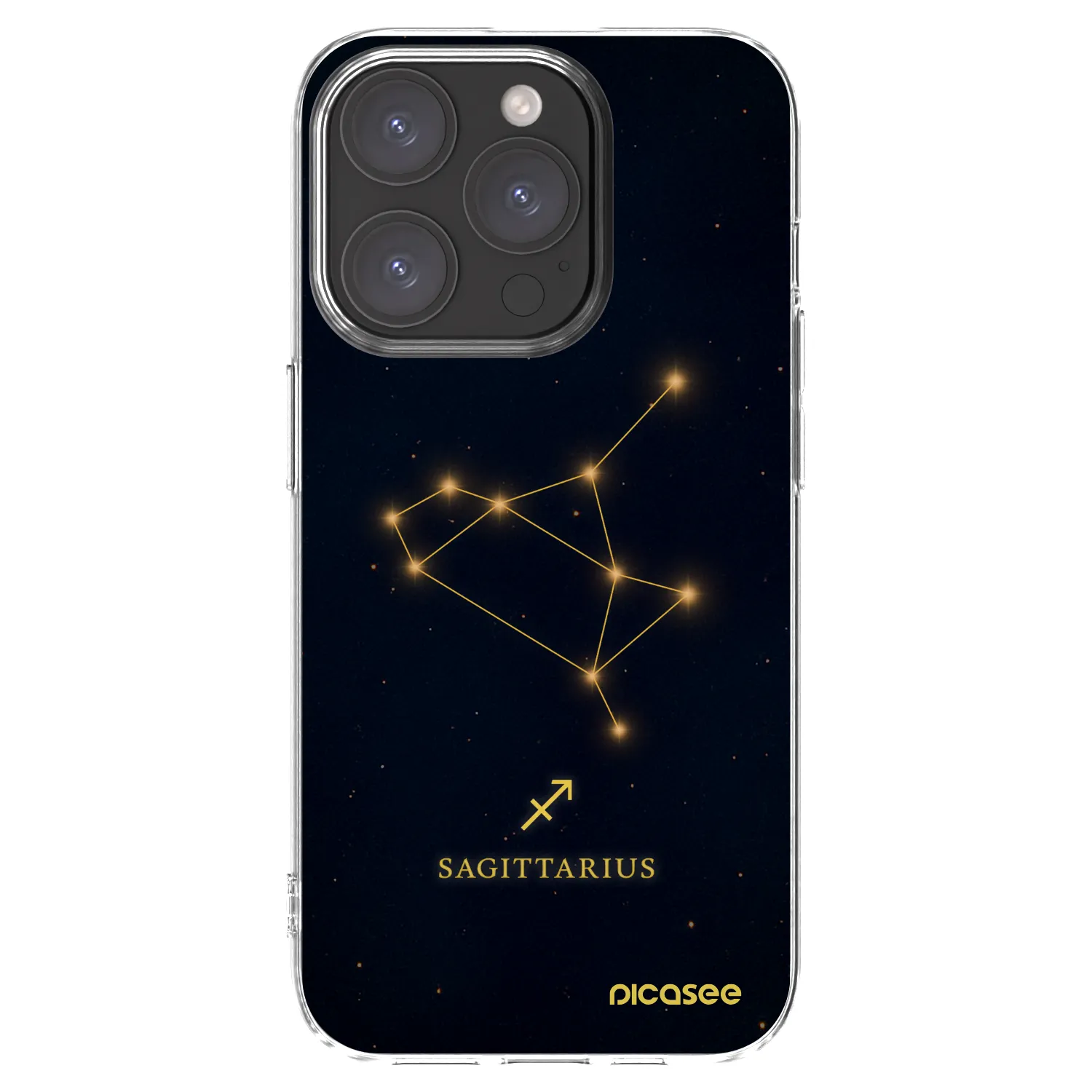 Picasee silikonowe przeźroczyste etui na Apple iPhone 15 Pro - SAGITTARIUS