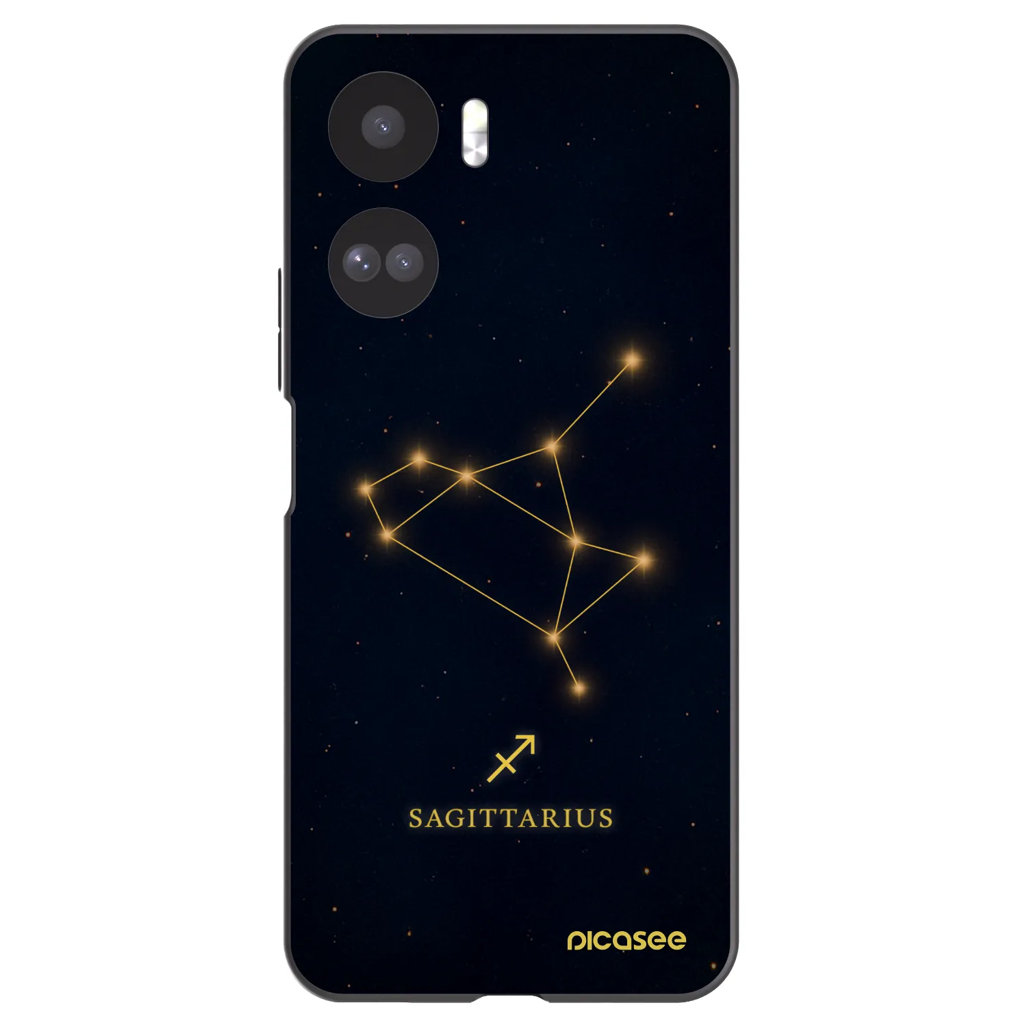 Picasee silikonowe czarne etui na Honor 90 Lite 5G - SAGITTARIUS