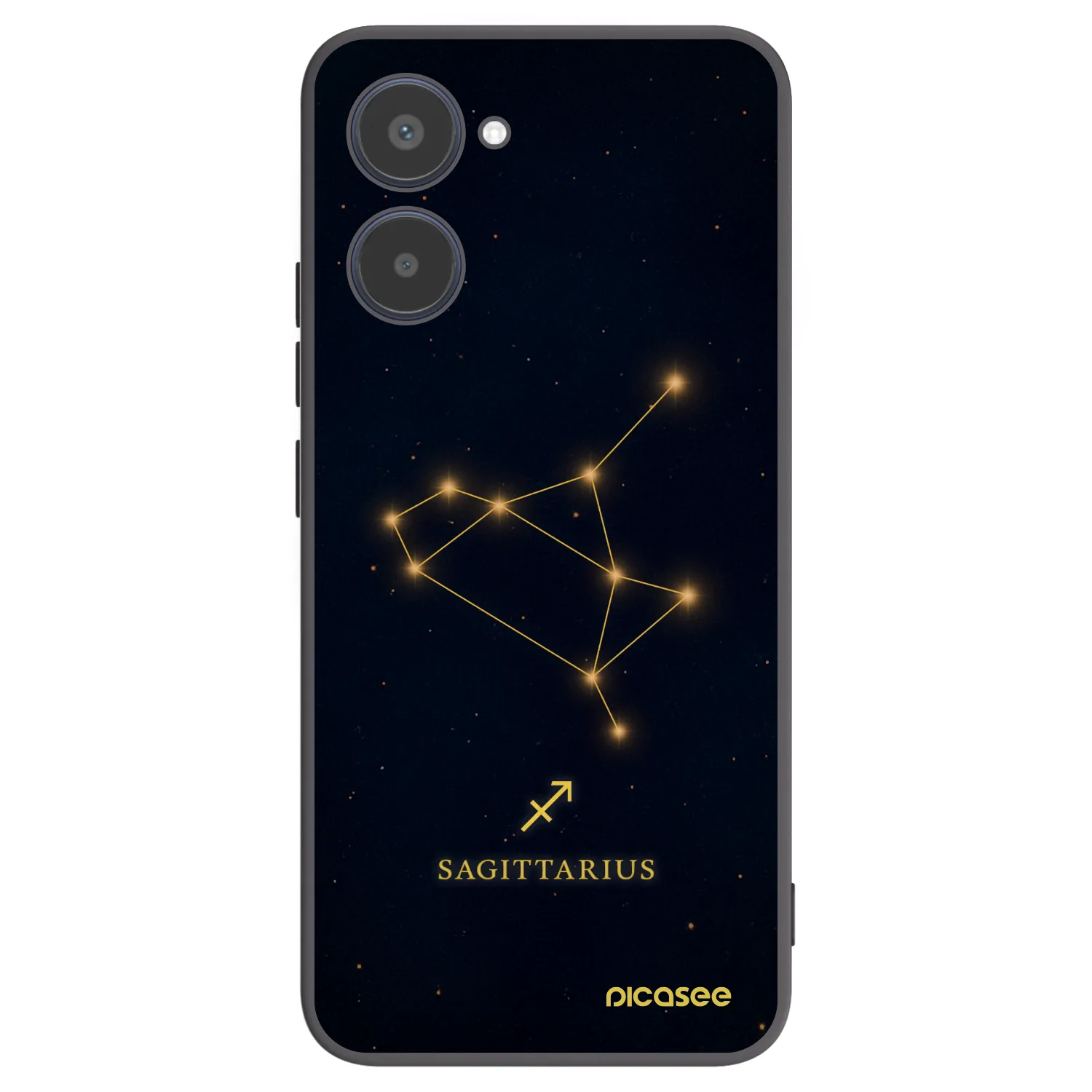Picasee silikonowe czarne etui na Realme 10 4G - SAGITTARIUS